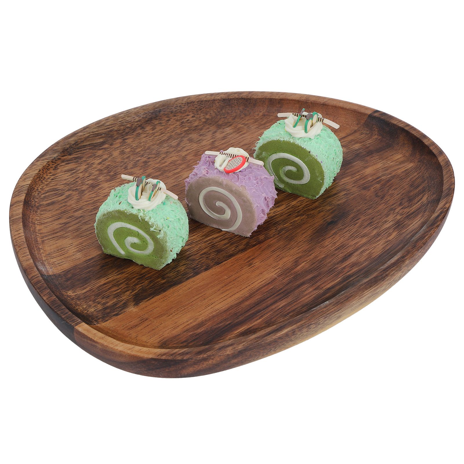 Irregular Wood Storage Tray Snack Fruit Organizer Table Accessories Fast Food view 9