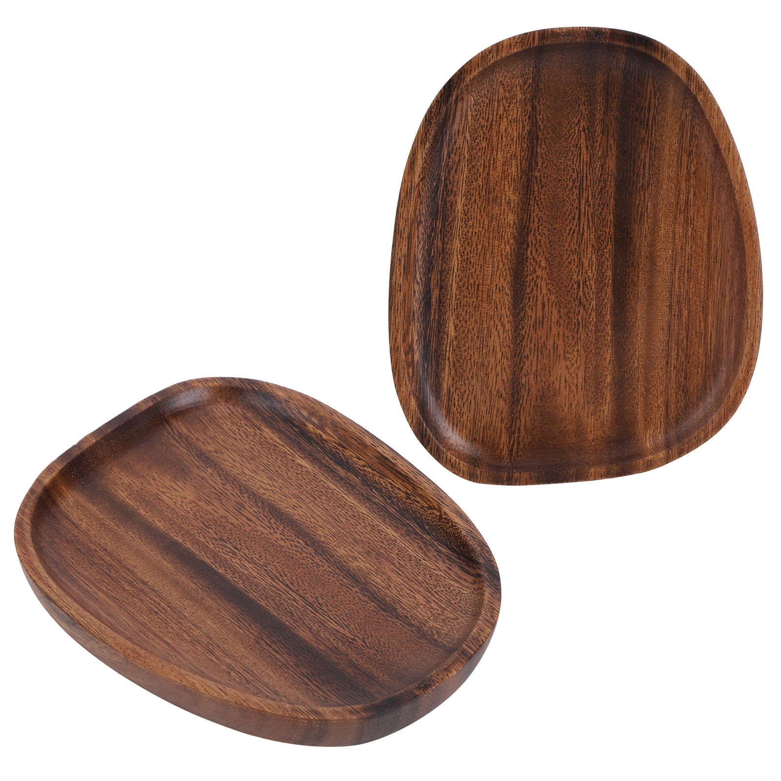 Irregular Wood Storage Tray Snack Fruit Organizer Table Accessories Fast Food view 7