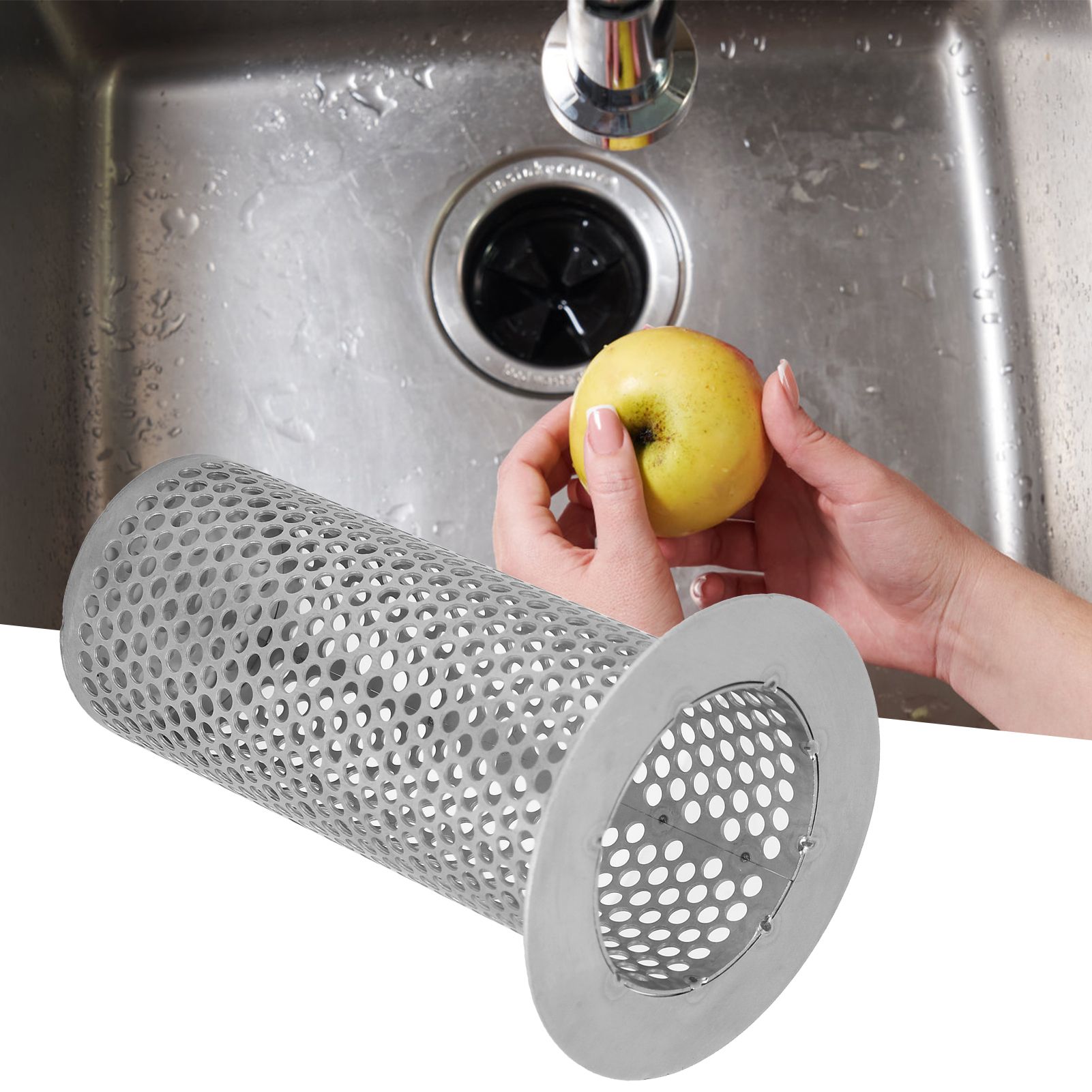 Stainless Steel Basin Sink Strainer Floor Drain Filter Protector Kitchen view 10