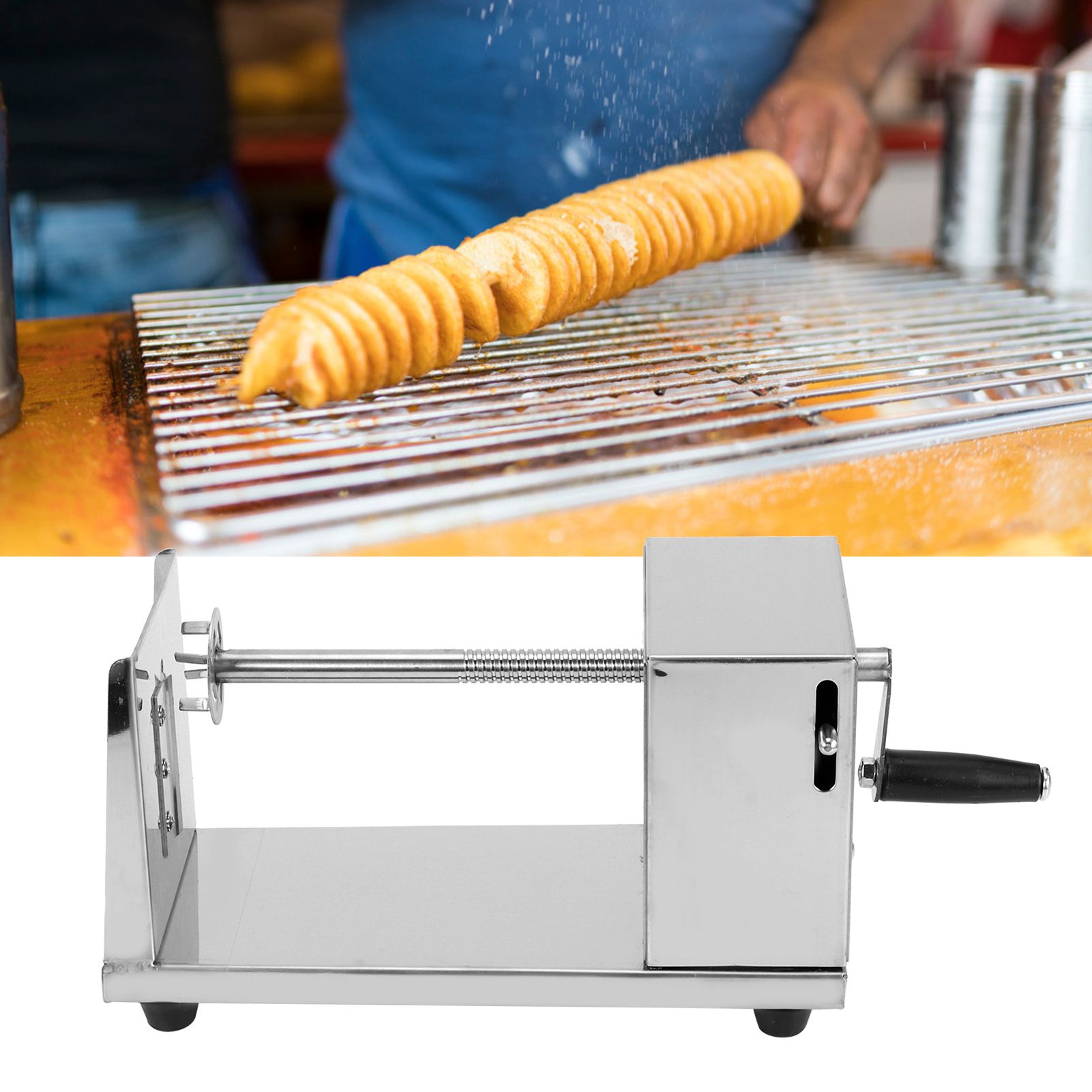 Stainless Steel Hand Crank Manual Spiral Potato Twisters Vegetable Cutter view 10