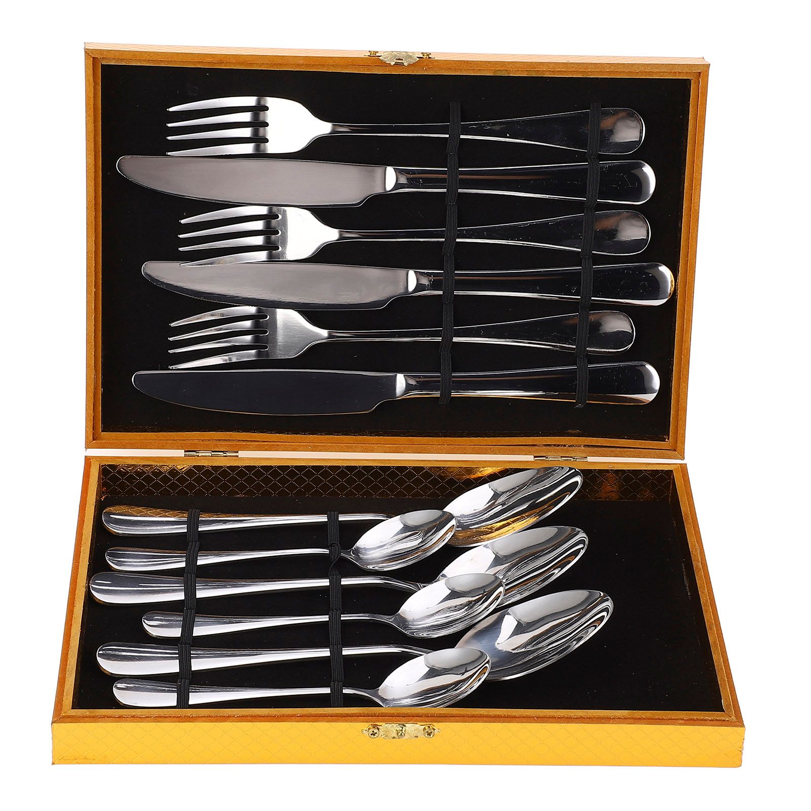 304 Stainless Steel Knives Forks Spoons Kit Cutlery Set for Home Kitchen Hotel view 2