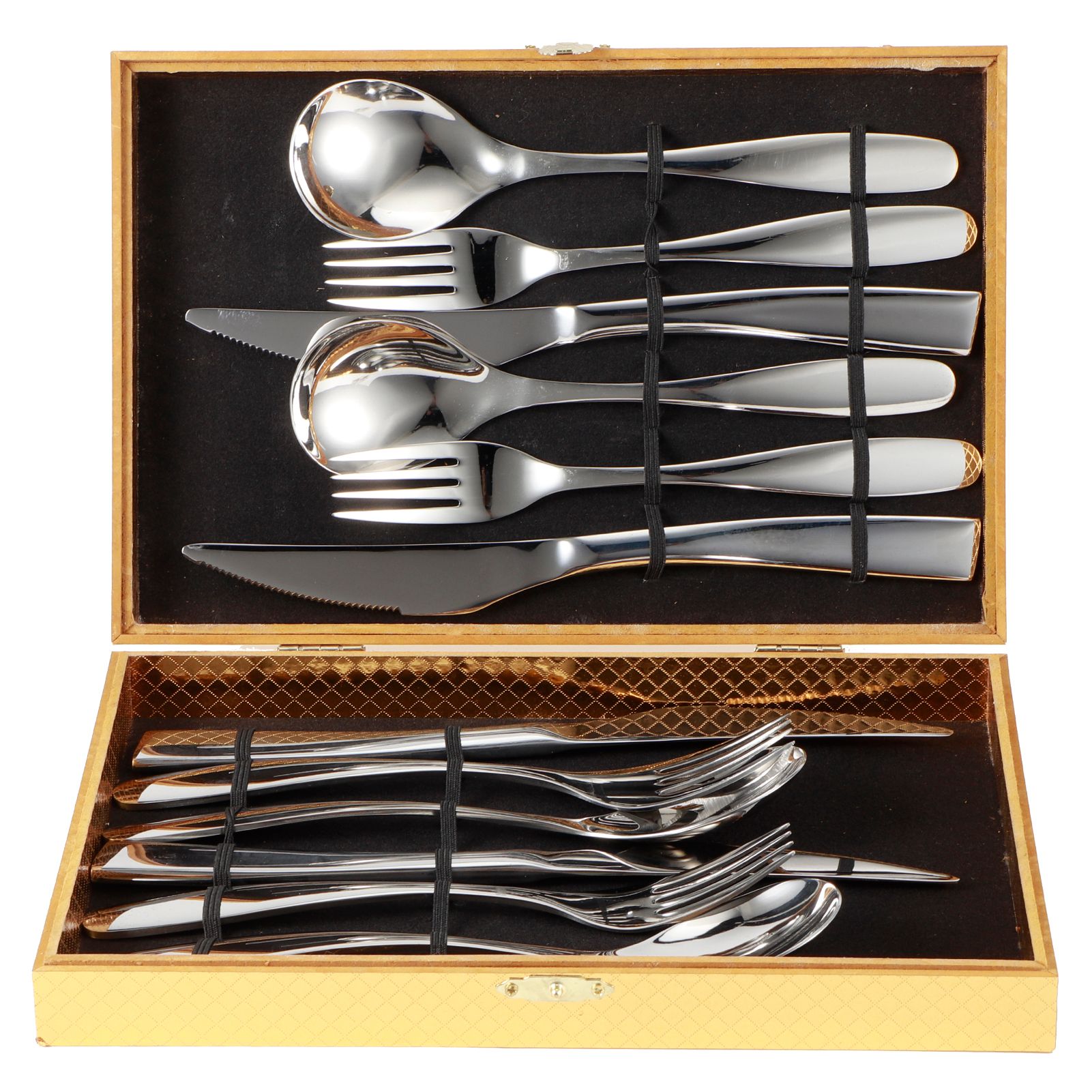 304 Stainless Steel Knives Forks Spoons Kit Cutlery Set for Home Kitchen Hotel view 2