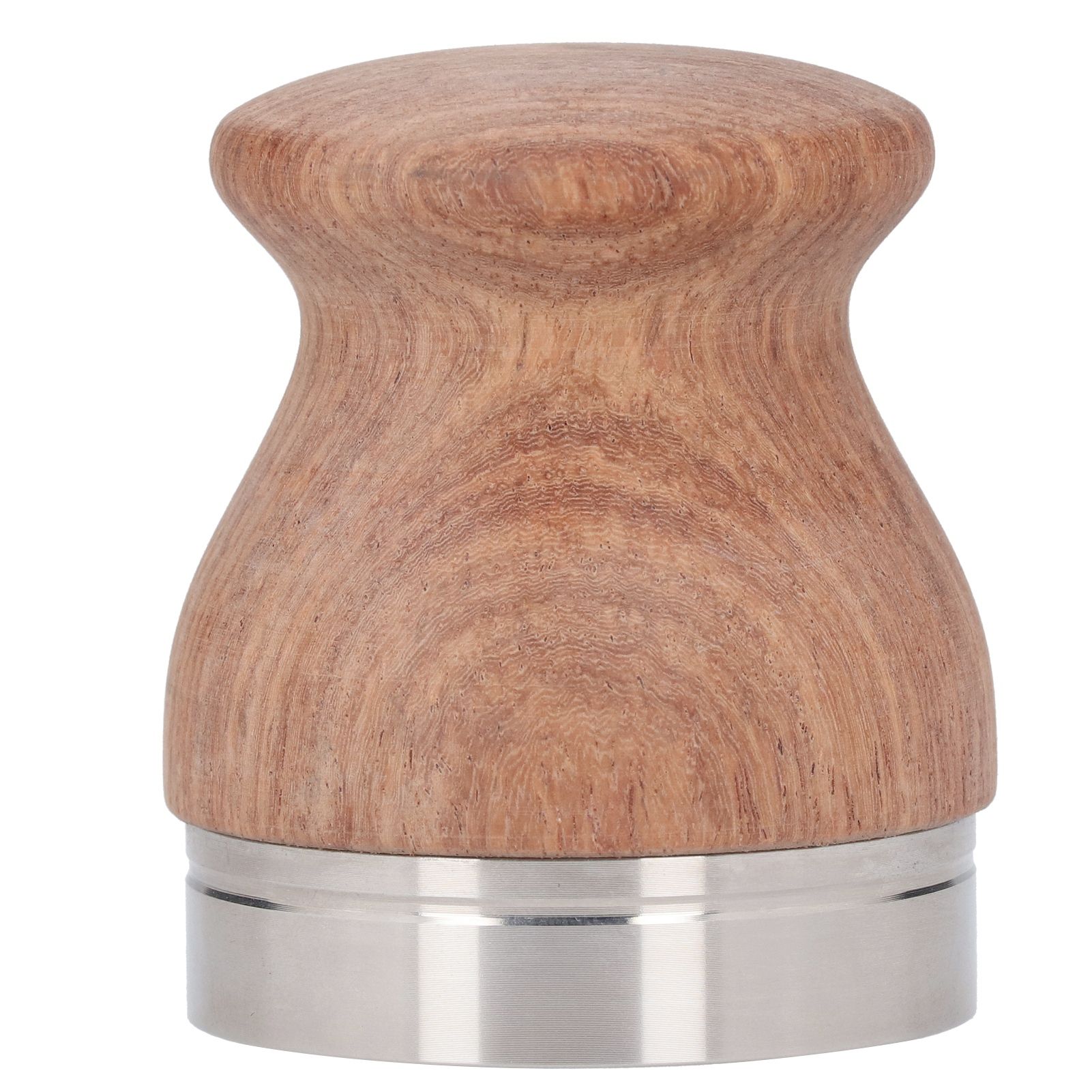 Stainless Steel Flat Coffee Tamper Powder Press Hammer Wooden Handle Coffee view 2