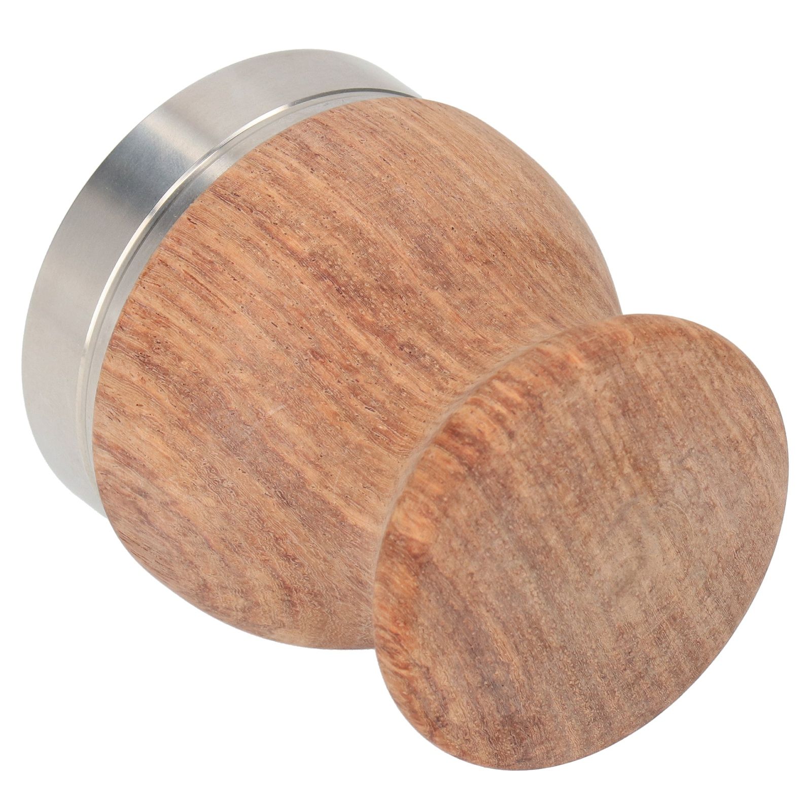 Stainless Steel Flat Coffee Tamper Powder Press Hammer Wooden Handle Coffee view 4