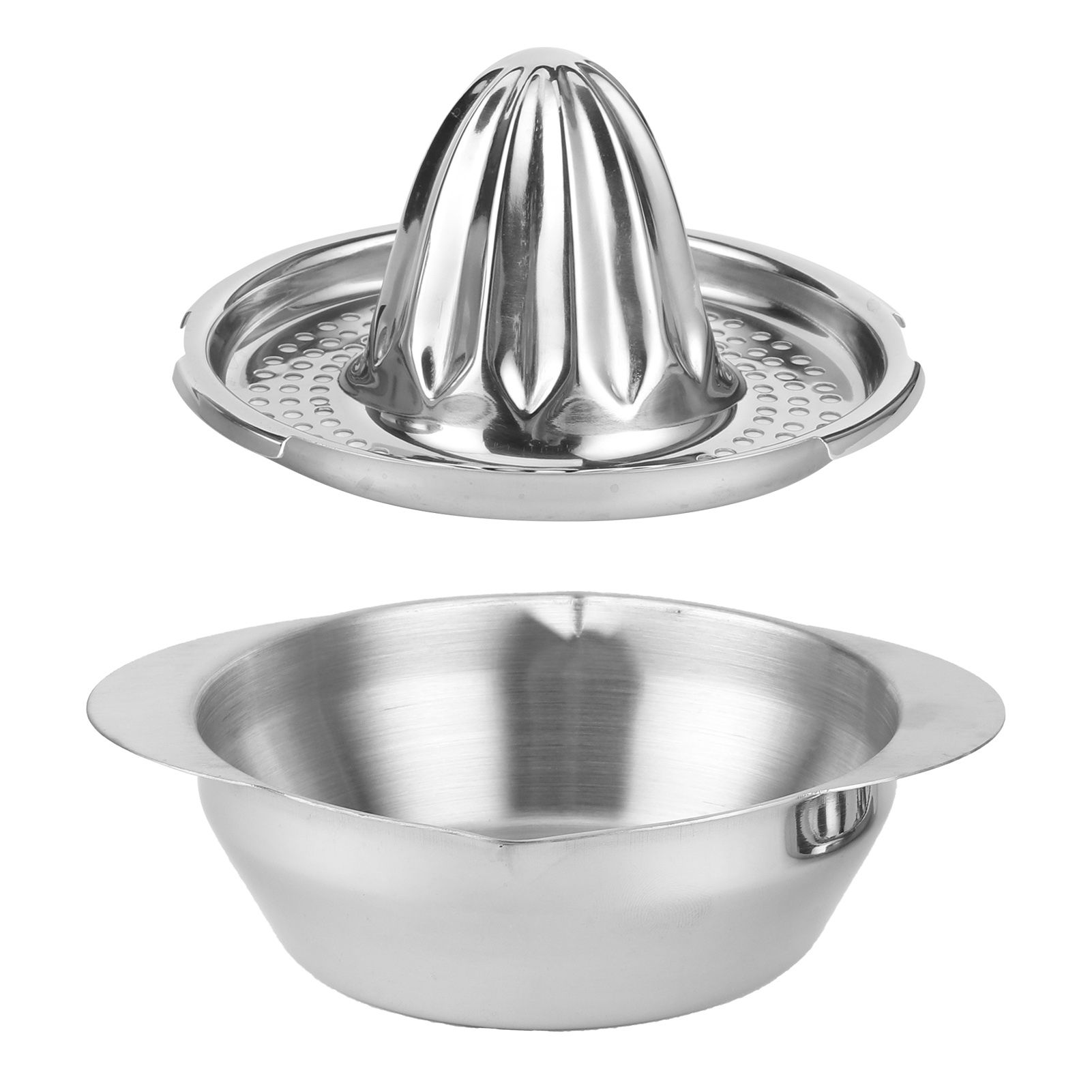 Stainless Steel Manual Juicer Fruit Lemon Orange Squeezer with Bowl Juicer