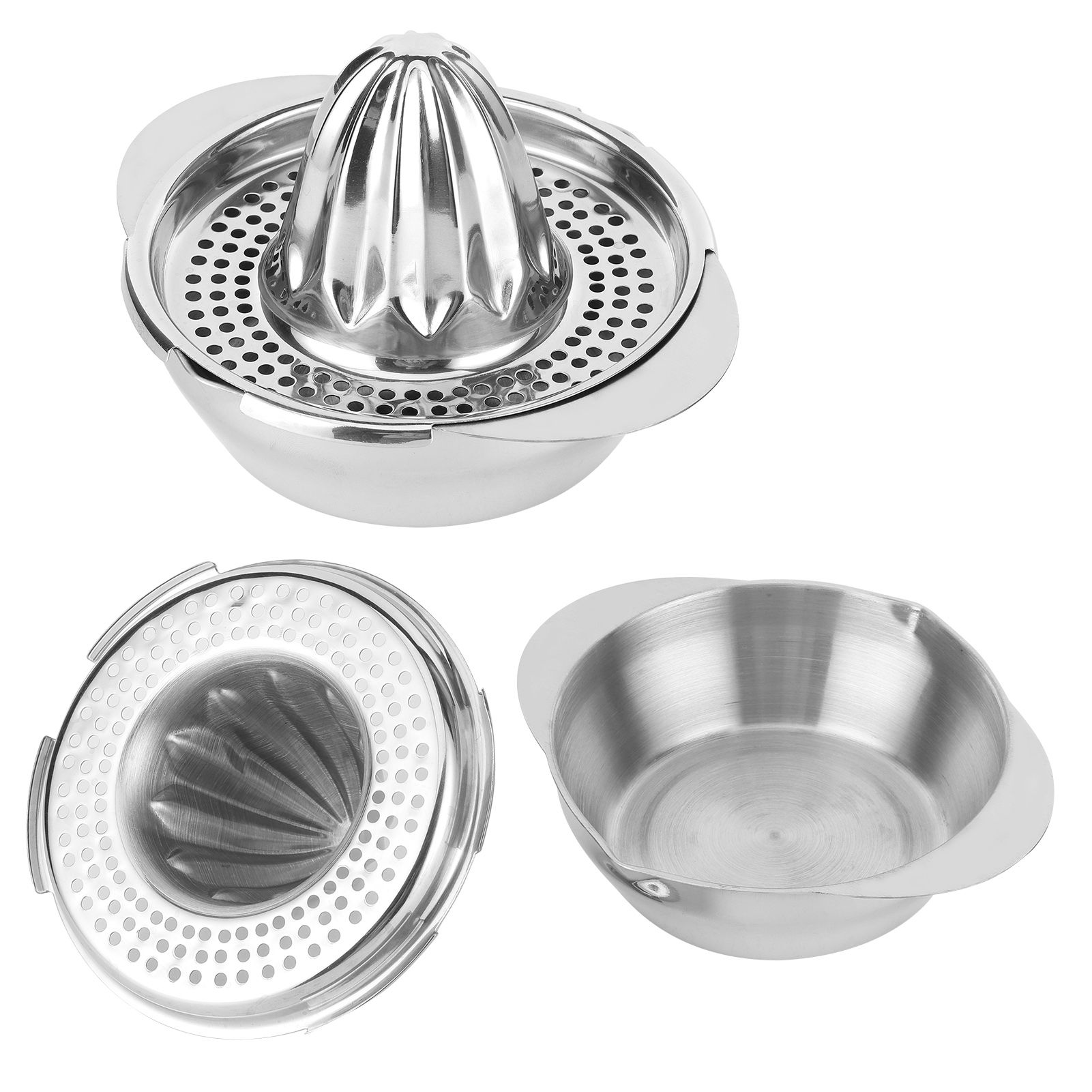 Stainless Steel Manual Juicer Fruit Lemon Orange Squeezer with Bowl Juicer view 7