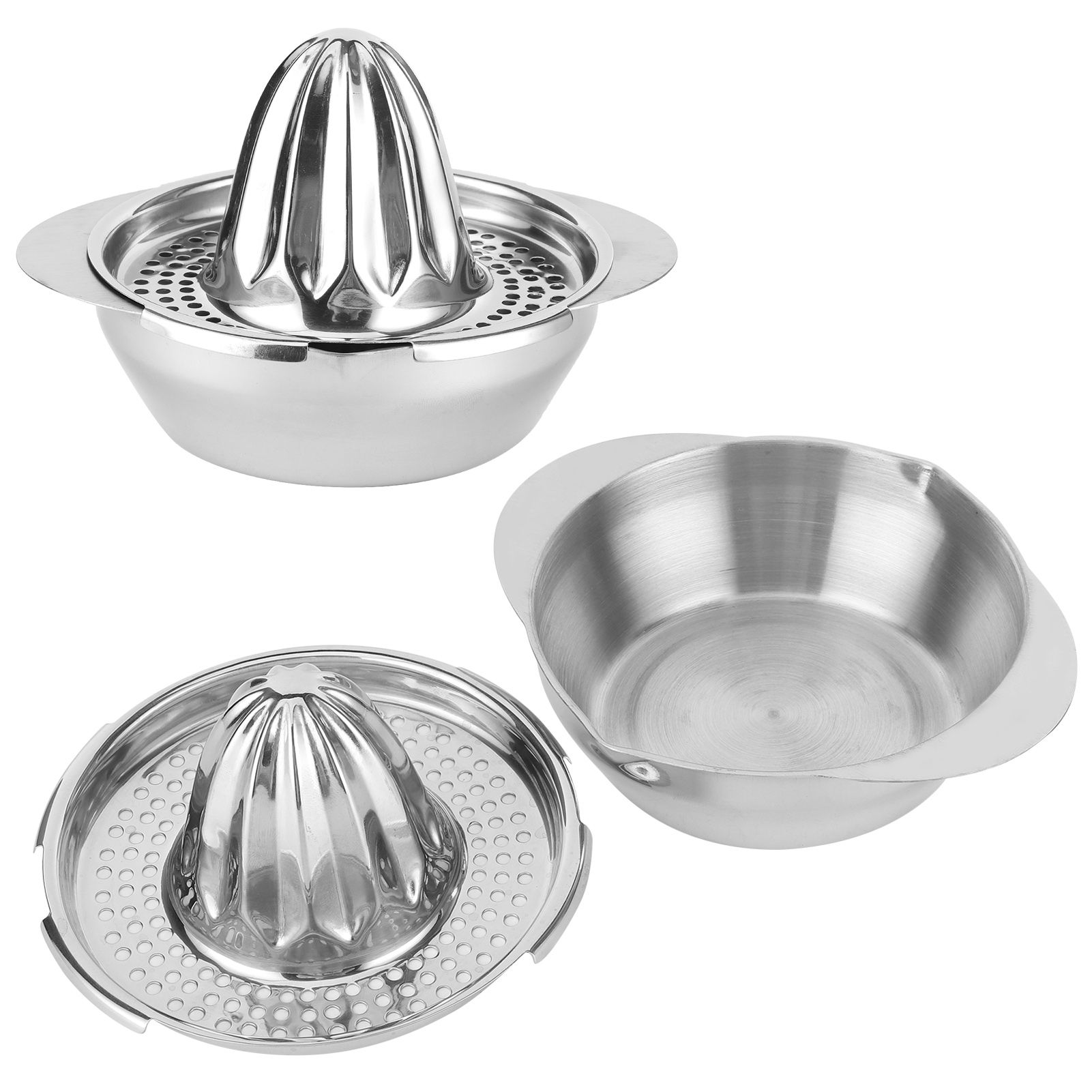 Stainless Steel Manual Juicer Fruit Lemon Orange Squeezer with Bowl Juicer view 8