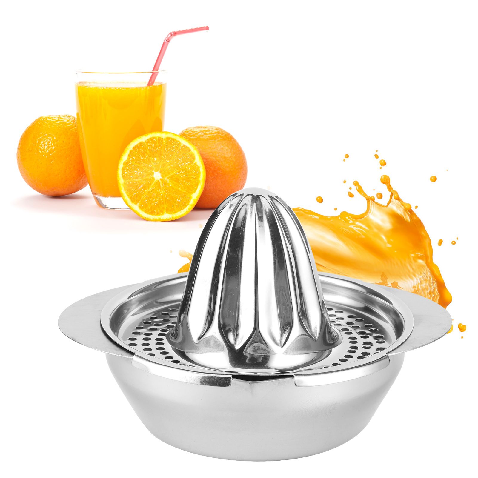 Stainless Steel Manual Juicer Fruit Lemon Orange Squeezer with Bowl Juicer view 9