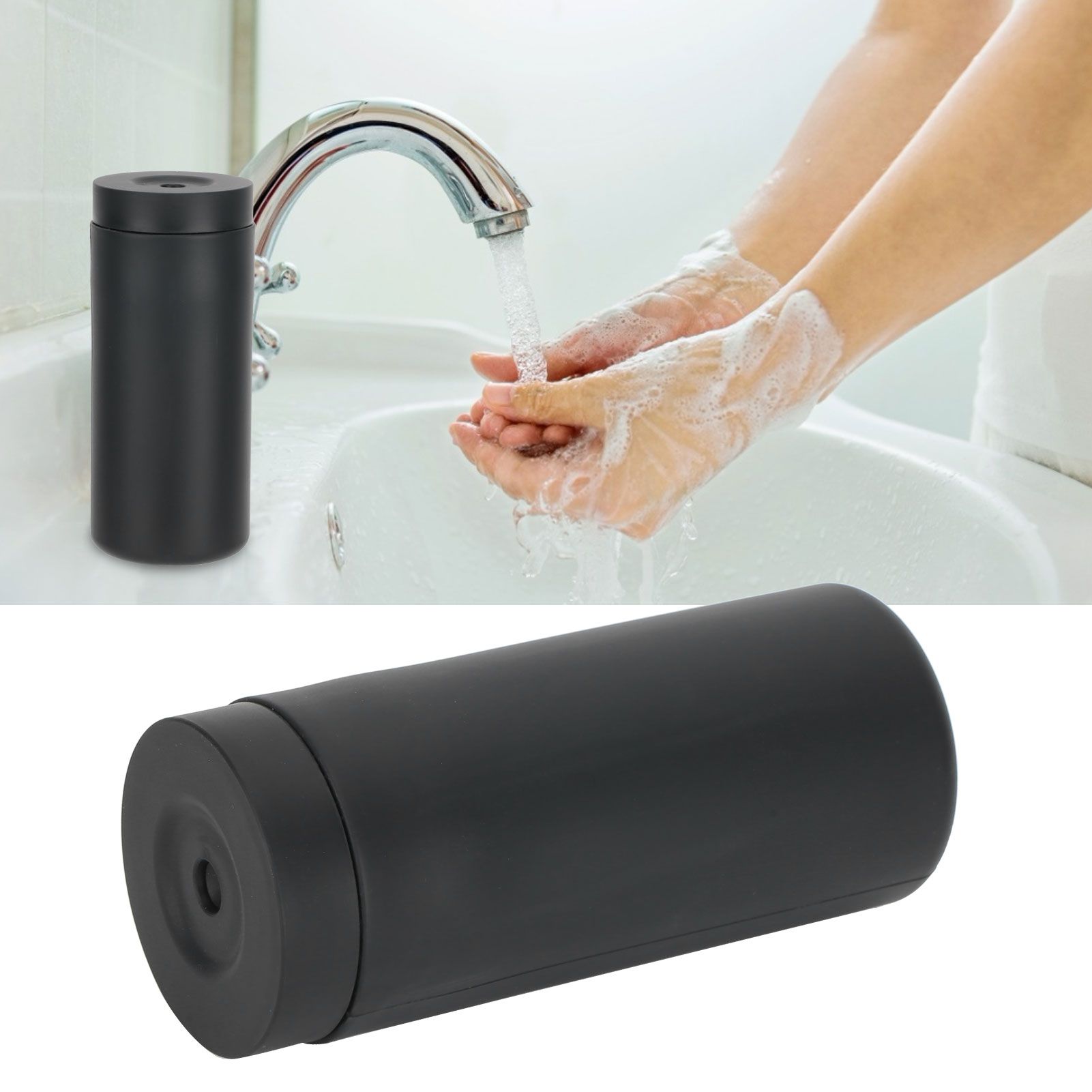 240ml Manual Hand Soap Dispenser Lotion Shampoo Soft Silicone Bottle Easy view 9