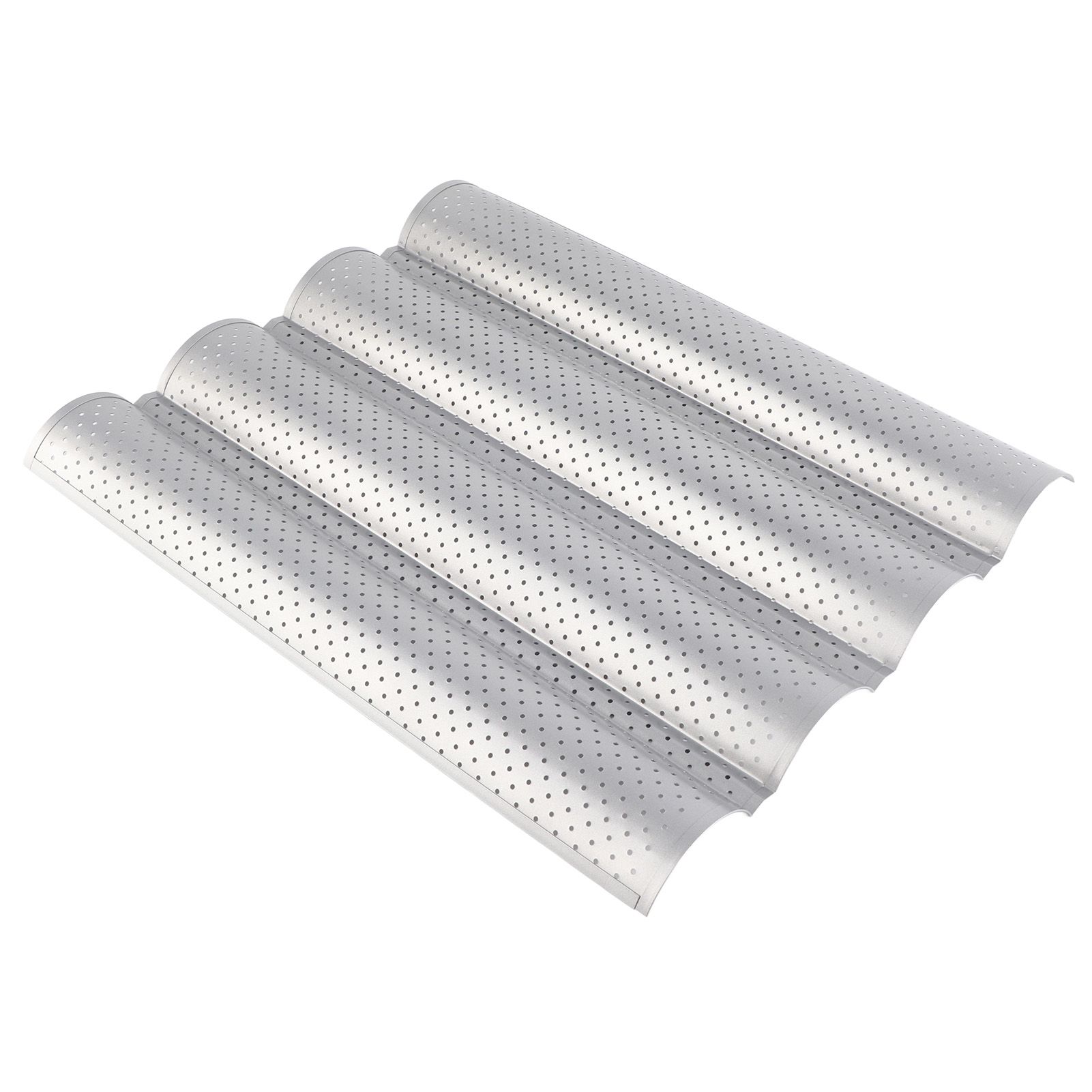 NonStick MultiGrooves Waves French Bread Pan Baguette Baking Cooking Tray Mold view 4