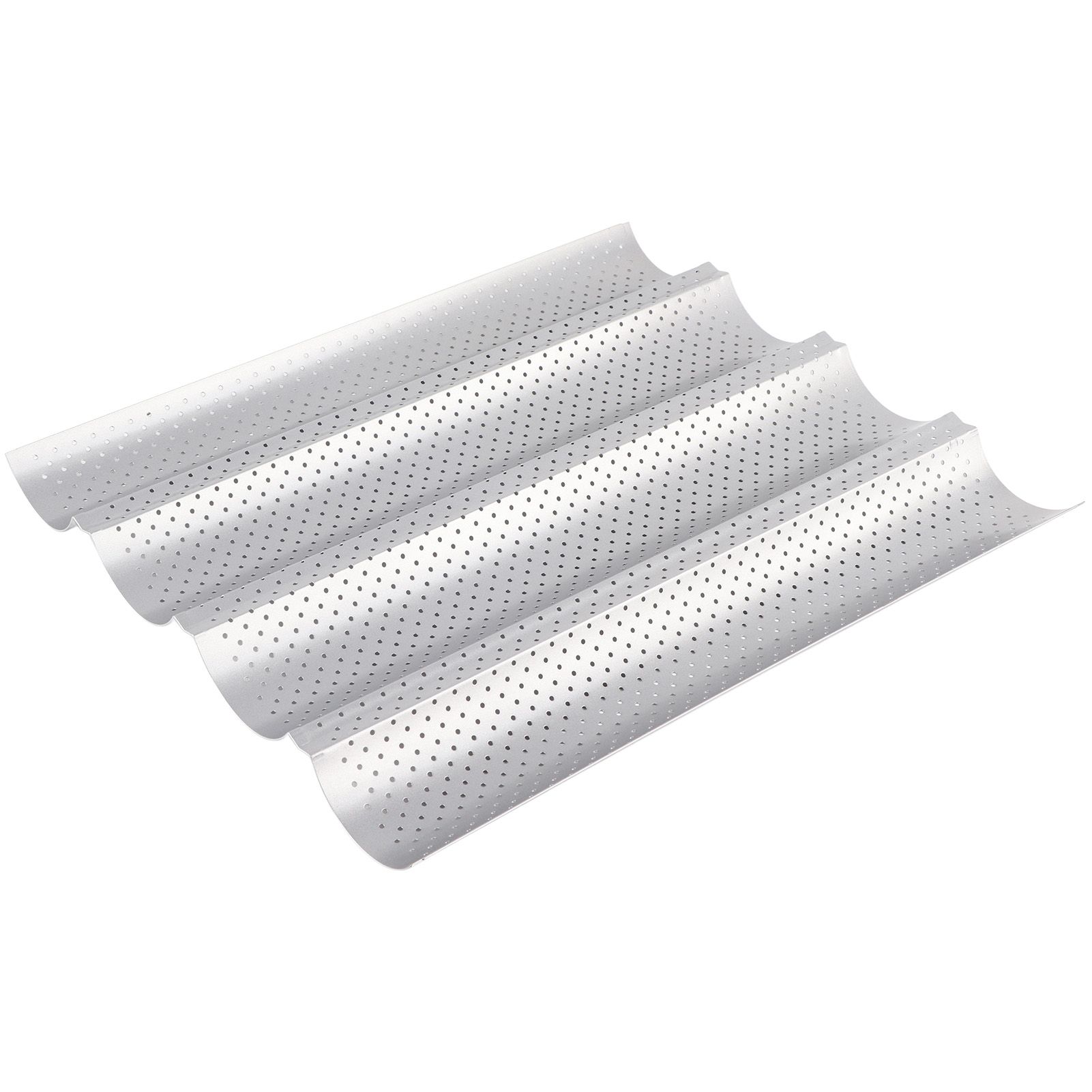 NonStick MultiGrooves Waves French Bread Pan Baguette Baking Cooking Tray Mold view 5