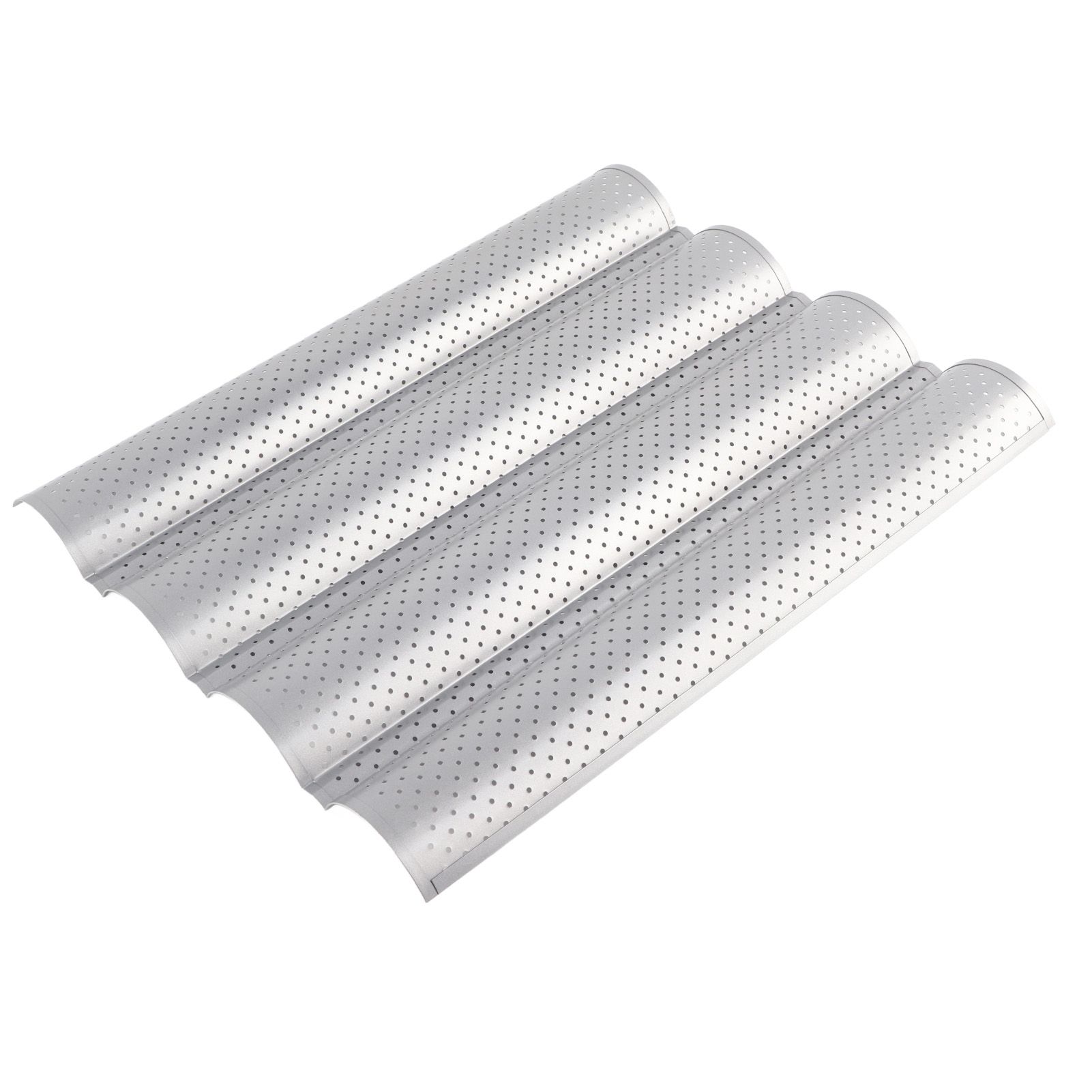 NonStick MultiGrooves Waves French Bread Pan Baguette Baking Cooking Tray Mold view 6