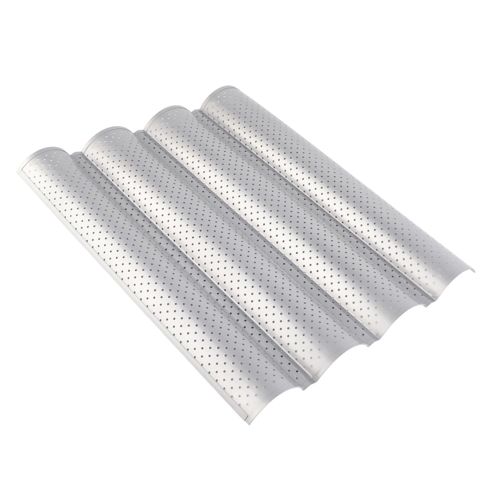 NonStick MultiGrooves Waves French Bread Pan Baguette Baking Cooking Tray Mold view 7