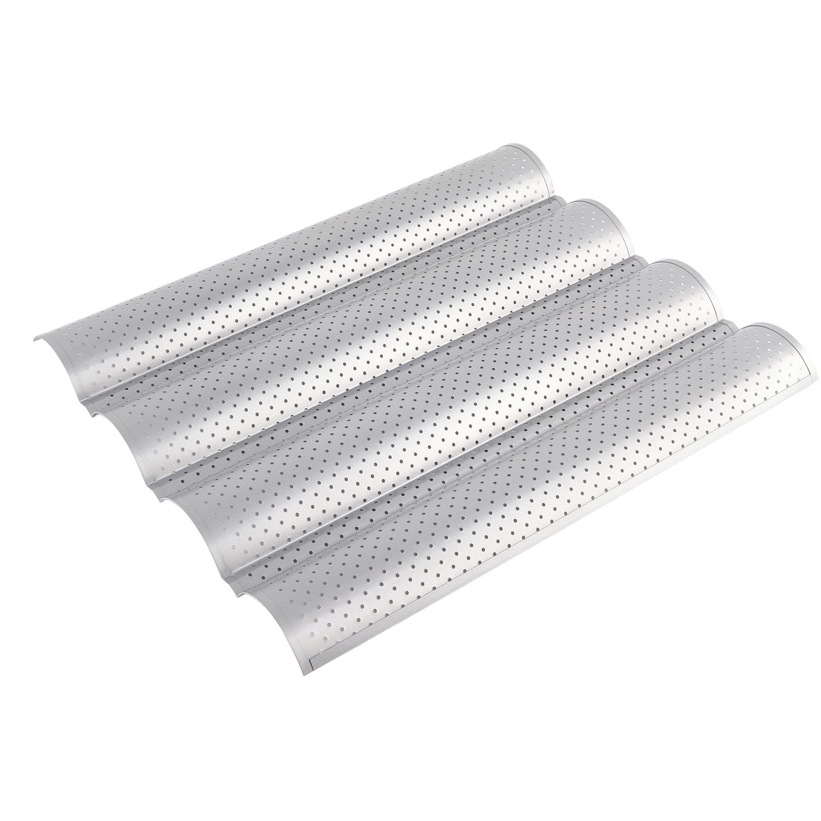 NonStick MultiGrooves Waves French Bread Pan Baguette Baking Cooking Tray Mold view 8
