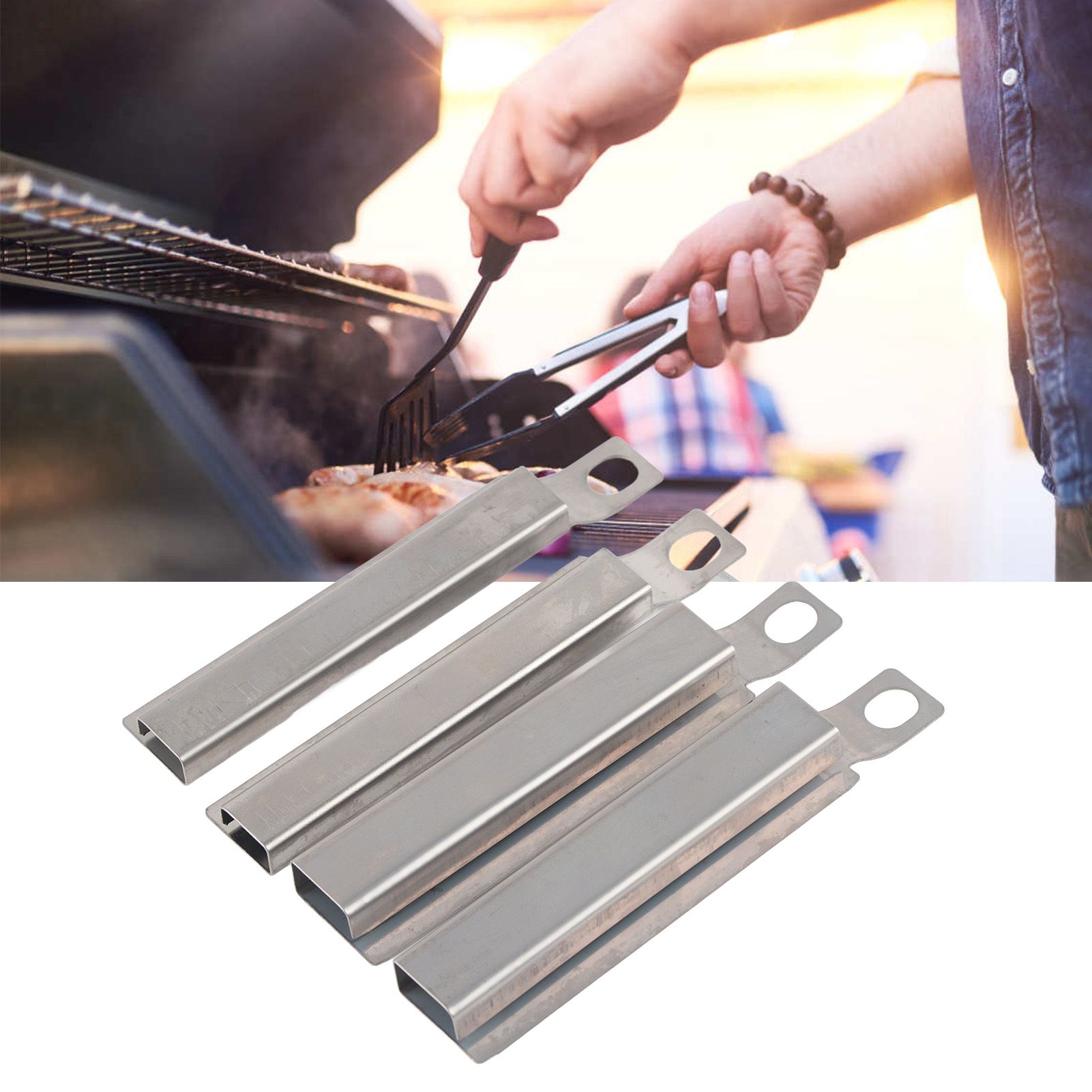 4 Set Adjustable Stainless Steel Crossover Tube Channel Burners Replacement view 12