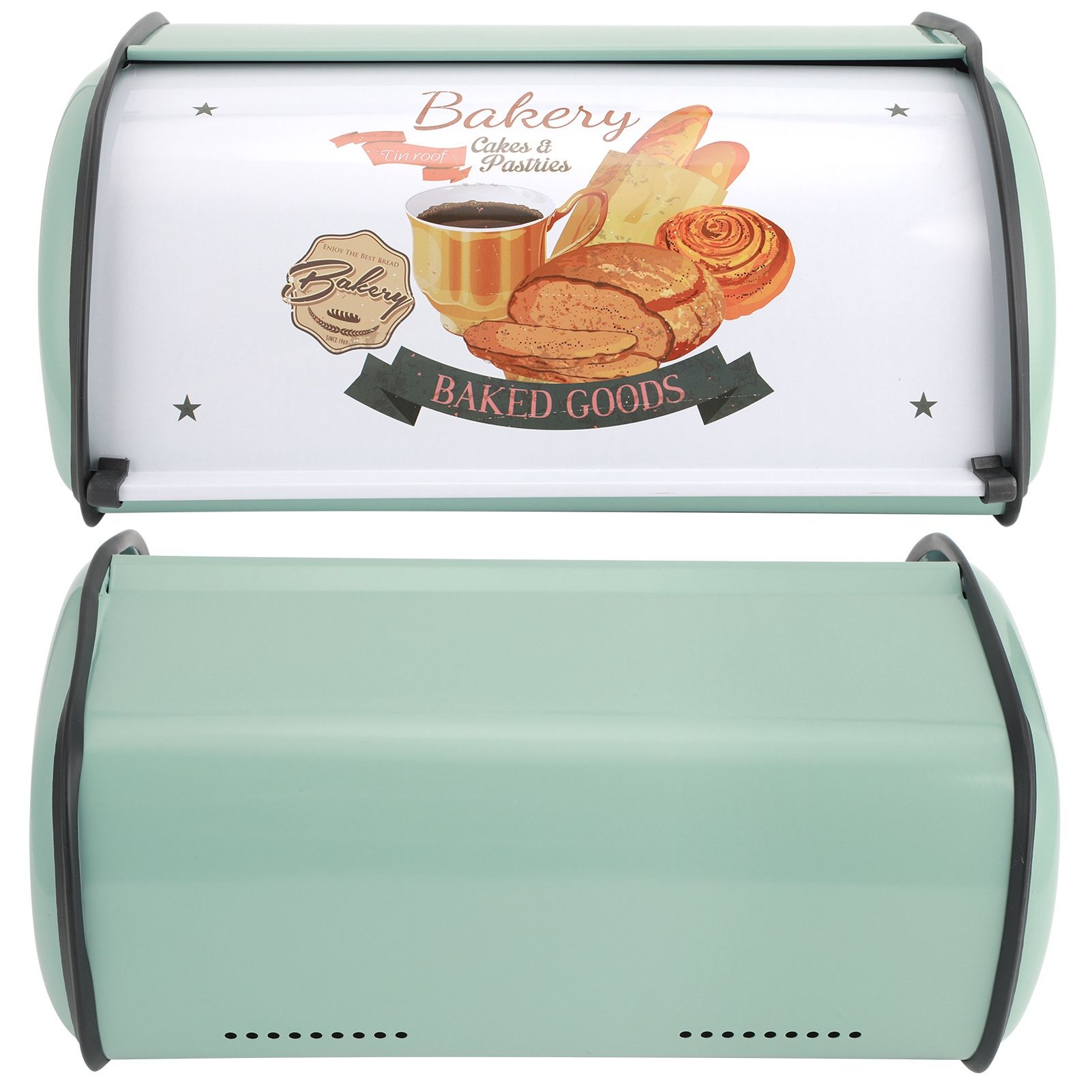 Kitchen Storage Supply Metal Bread Pastry Box Case Retro Home Furnishing Large view 7
