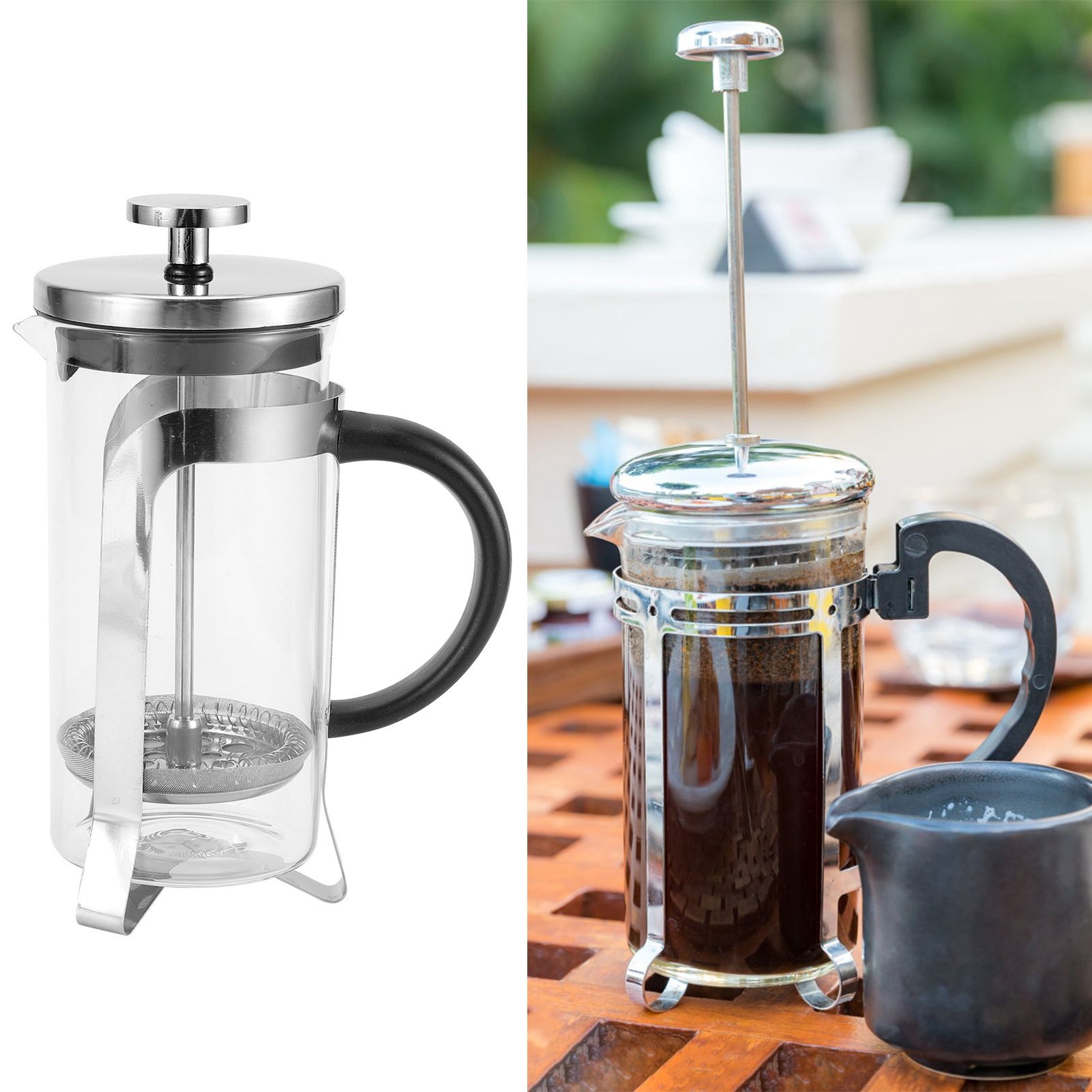 High Temperature Resistant Coffee Pot Filter Press Pot Glass Tea Coffee Maker view 9