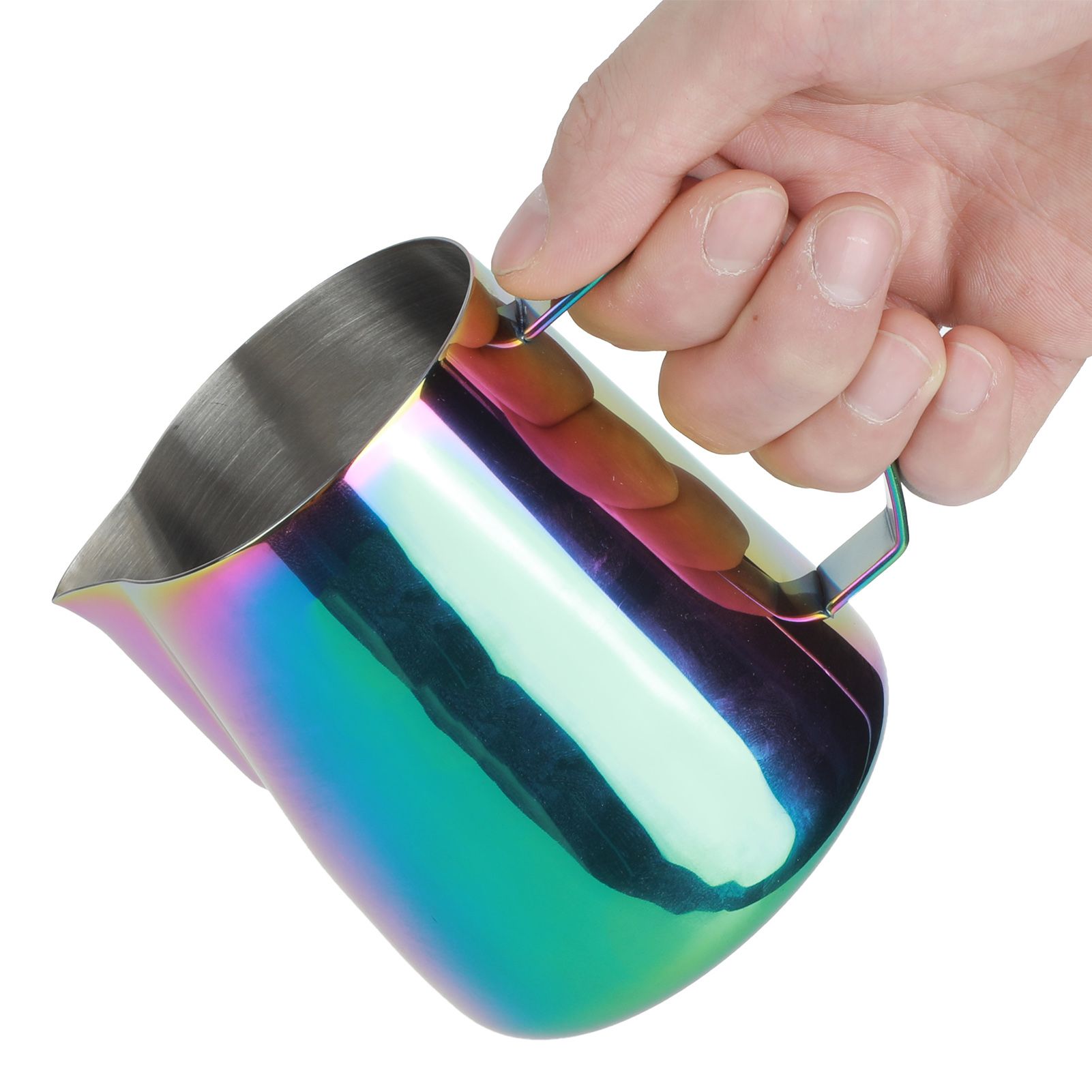 Colorful Thicken Stainless Steel Coffee Milk Frothing Cup Pitcher Jug for Home view 6