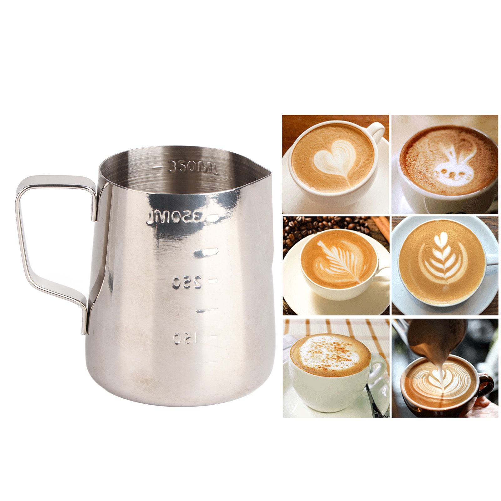 Milk Frothing Pitcher Thickening Stainless Steel Coffee Latte Craft Cup Art view 9