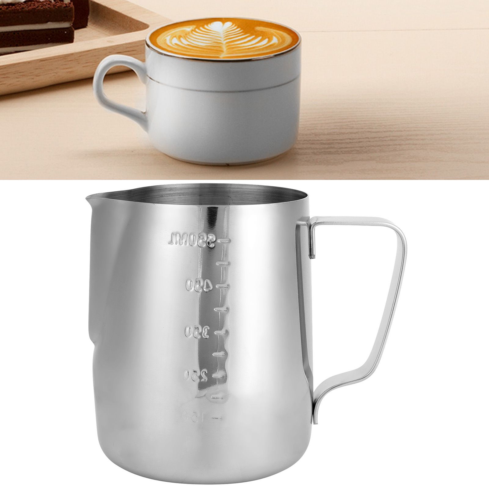 Milk Frothing Pitcher Thickening Stainless Steel Coffee Latte Craft Cup Art view 10