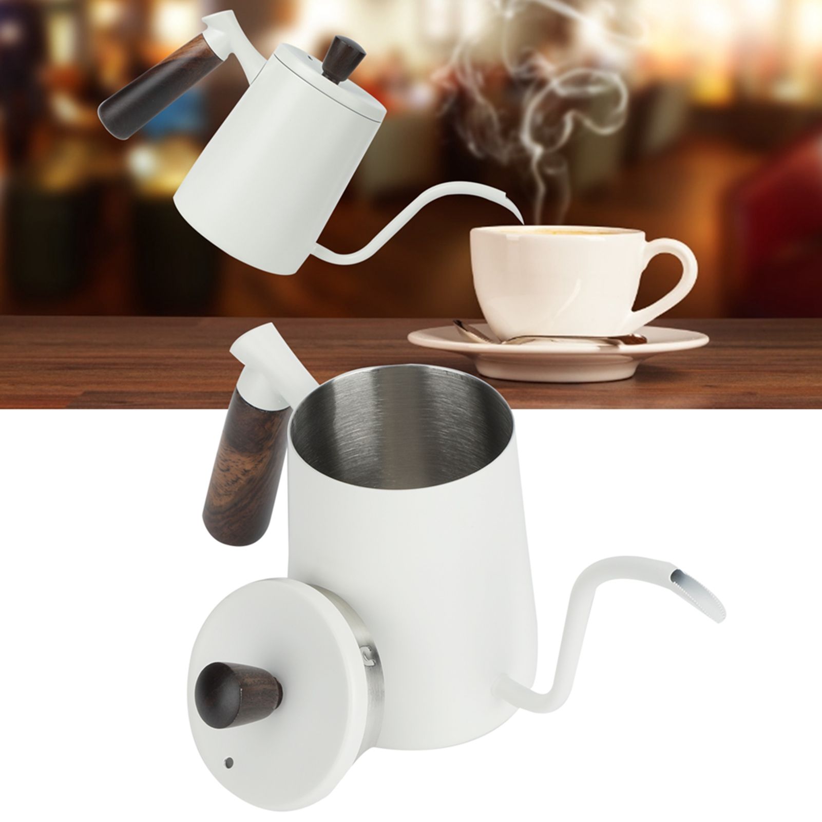 700ml Portable Stainless Steel Coffee Pot Long Gooseneck Spout Pour Over view 10