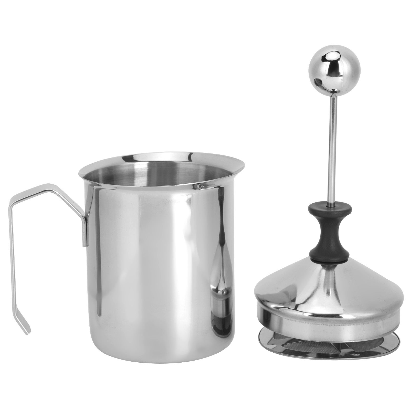 400CC 304 Stainless Steel Manual Milk Frother Foamer Mixer Stirrer for Coffee view 4