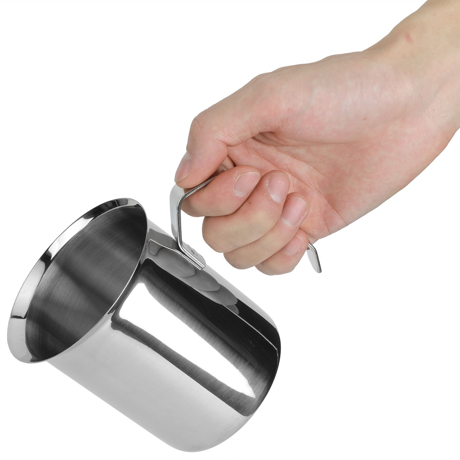 400CC 304 Stainless Steel Manual Milk Frother Foamer Mixer Stirrer for Coffee view 8