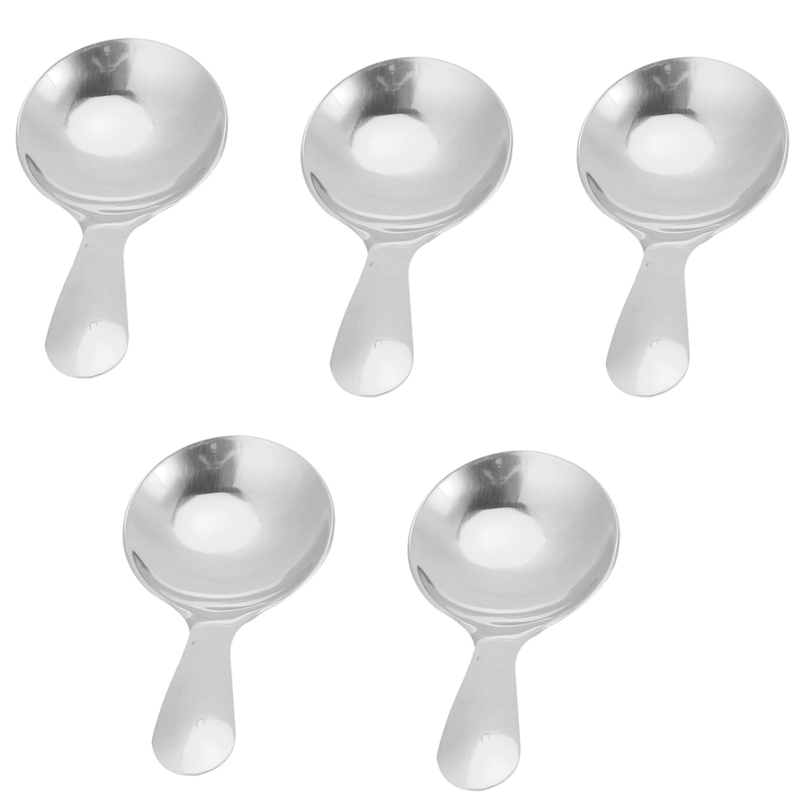 5Pcs 304 Stainless Steel Ice Cream Scoop Tea Dessert Spoon Cream Kitchen view 2