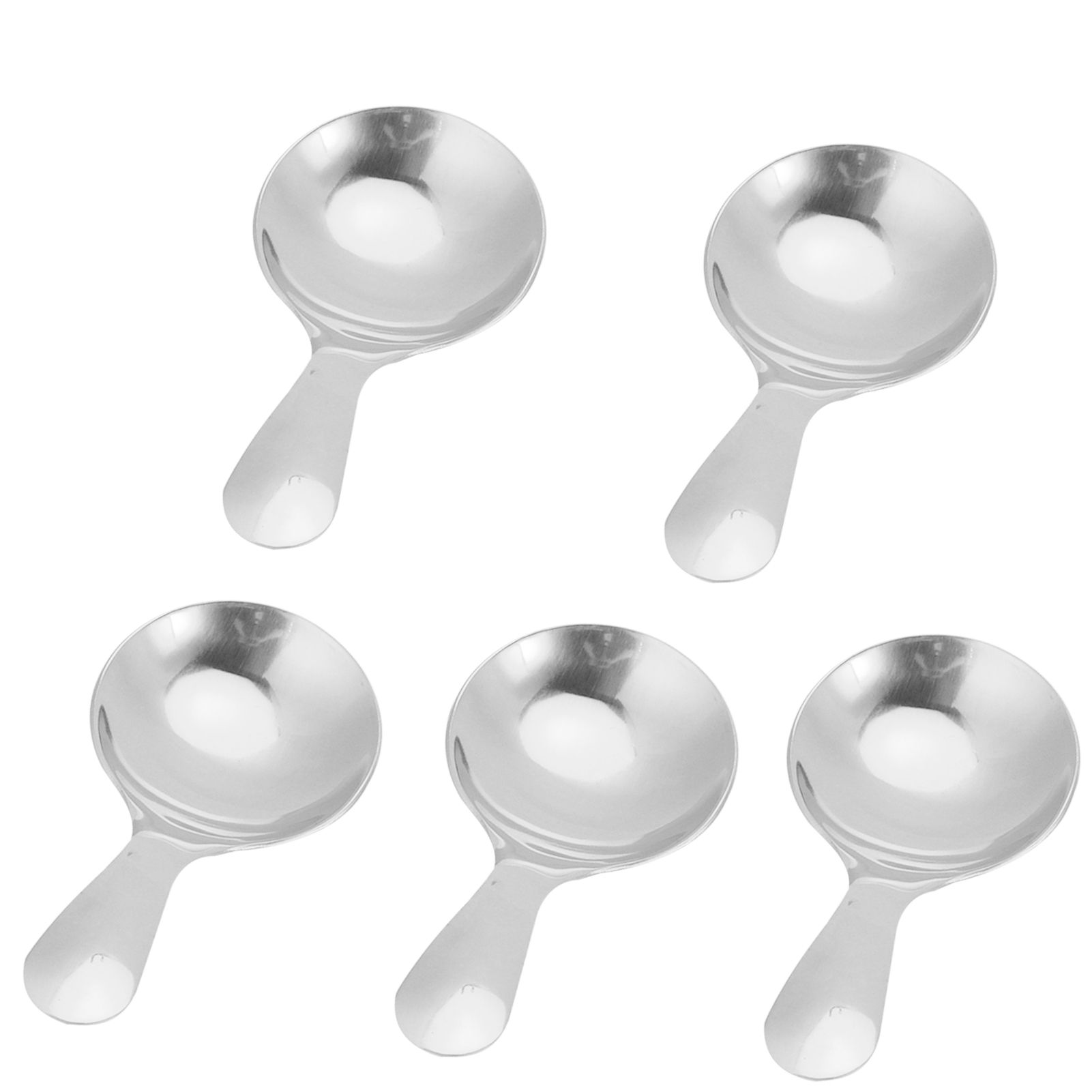 5Pcs 304 Stainless Steel Ice Cream Scoop Tea Dessert Spoon Cream Kitchen view 3