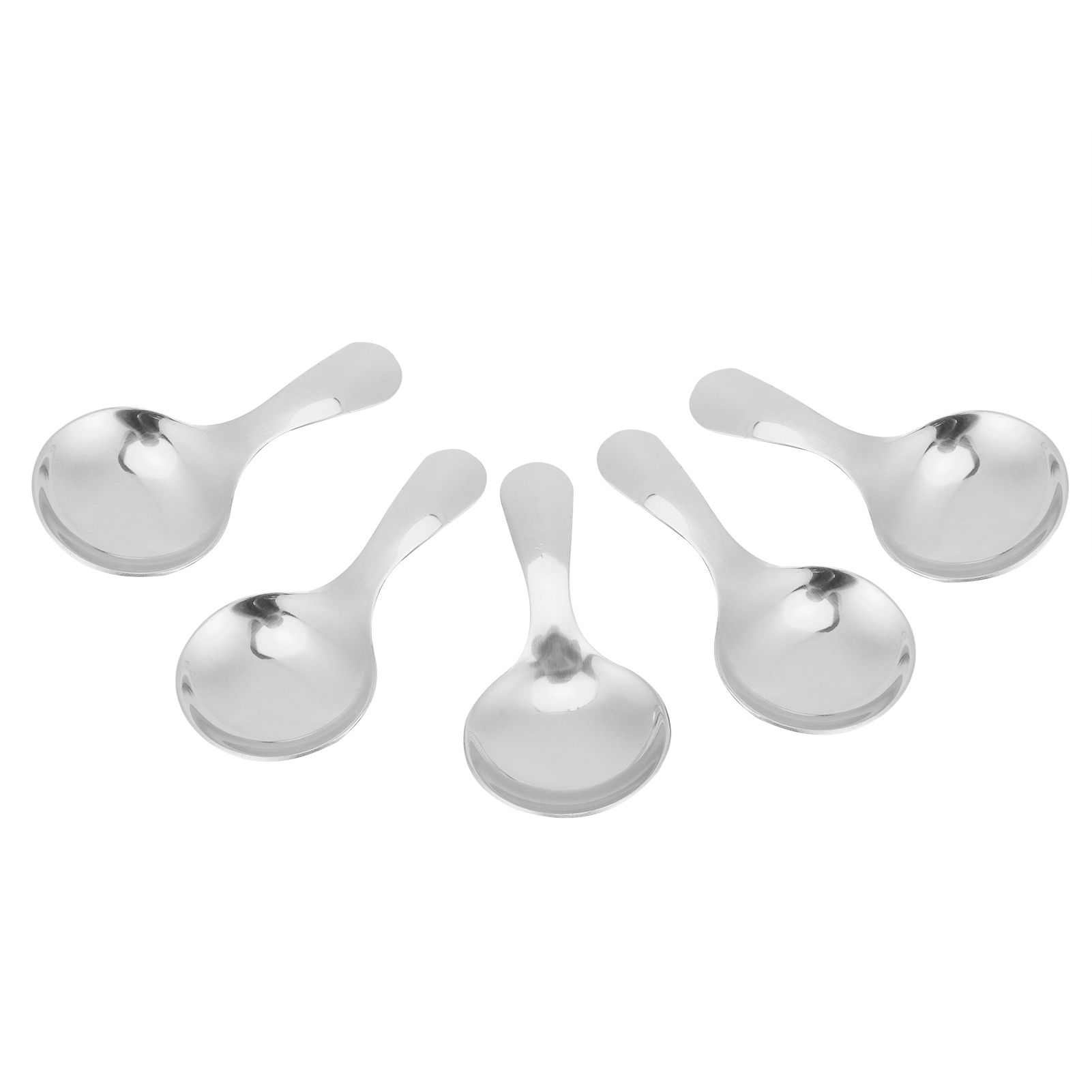 5Pcs 304 Stainless Steel Ice Cream Scoop Tea Dessert Spoon Cream Kitchen view 8