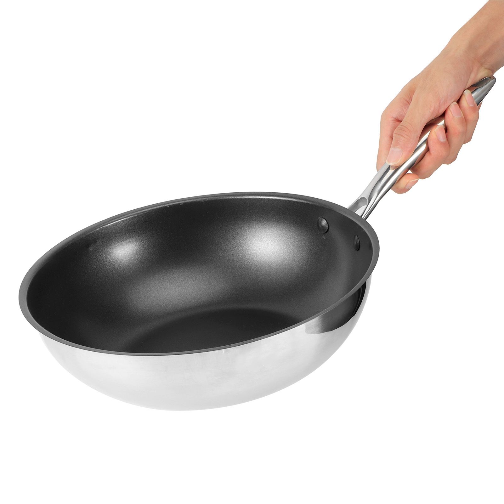 NonStick Frying Pan Composite Stainless Steel Induction Cooker Cooking Tool view 4