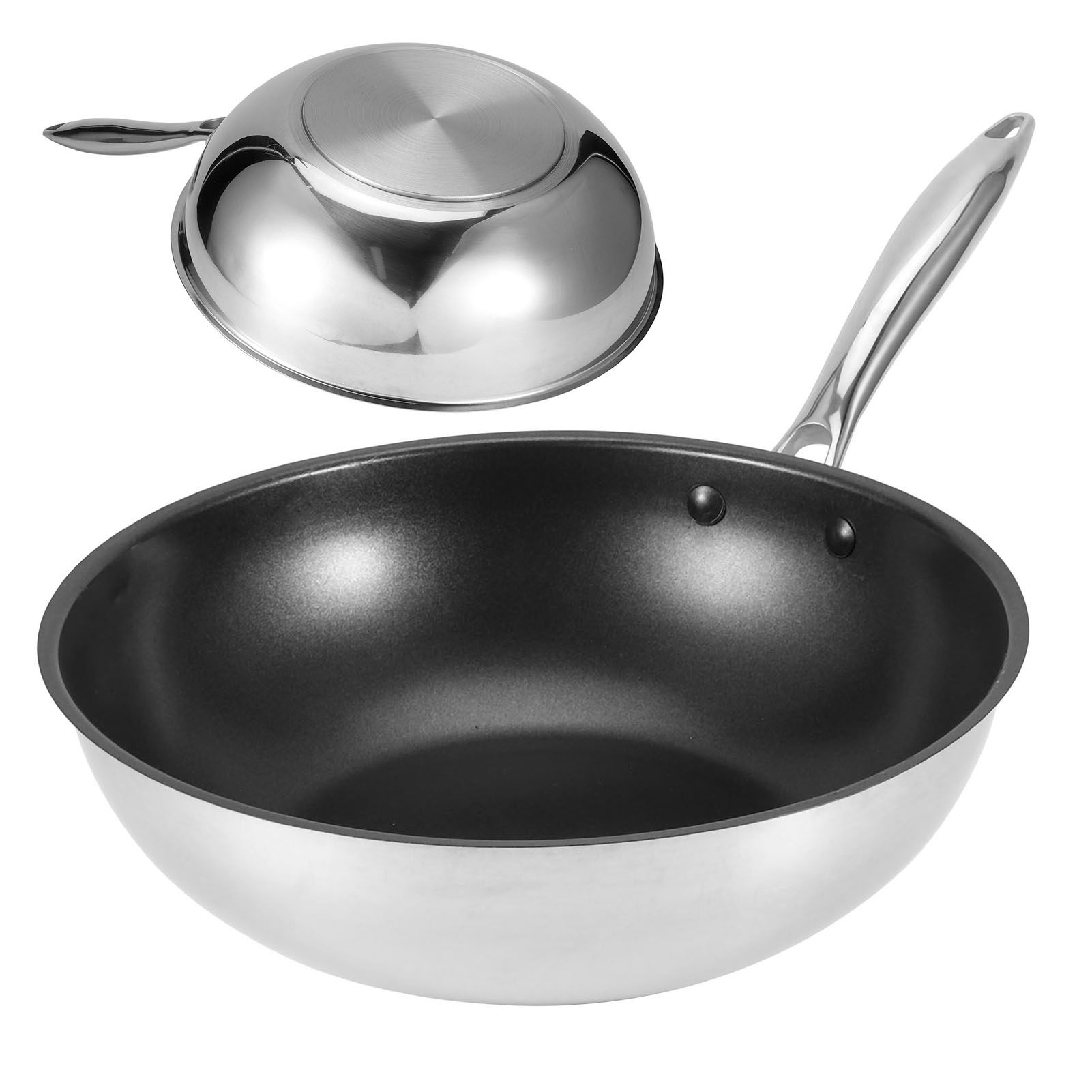 NonStick Frying Pan Composite Stainless Steel Induction Cooker Cooking Tool view 6