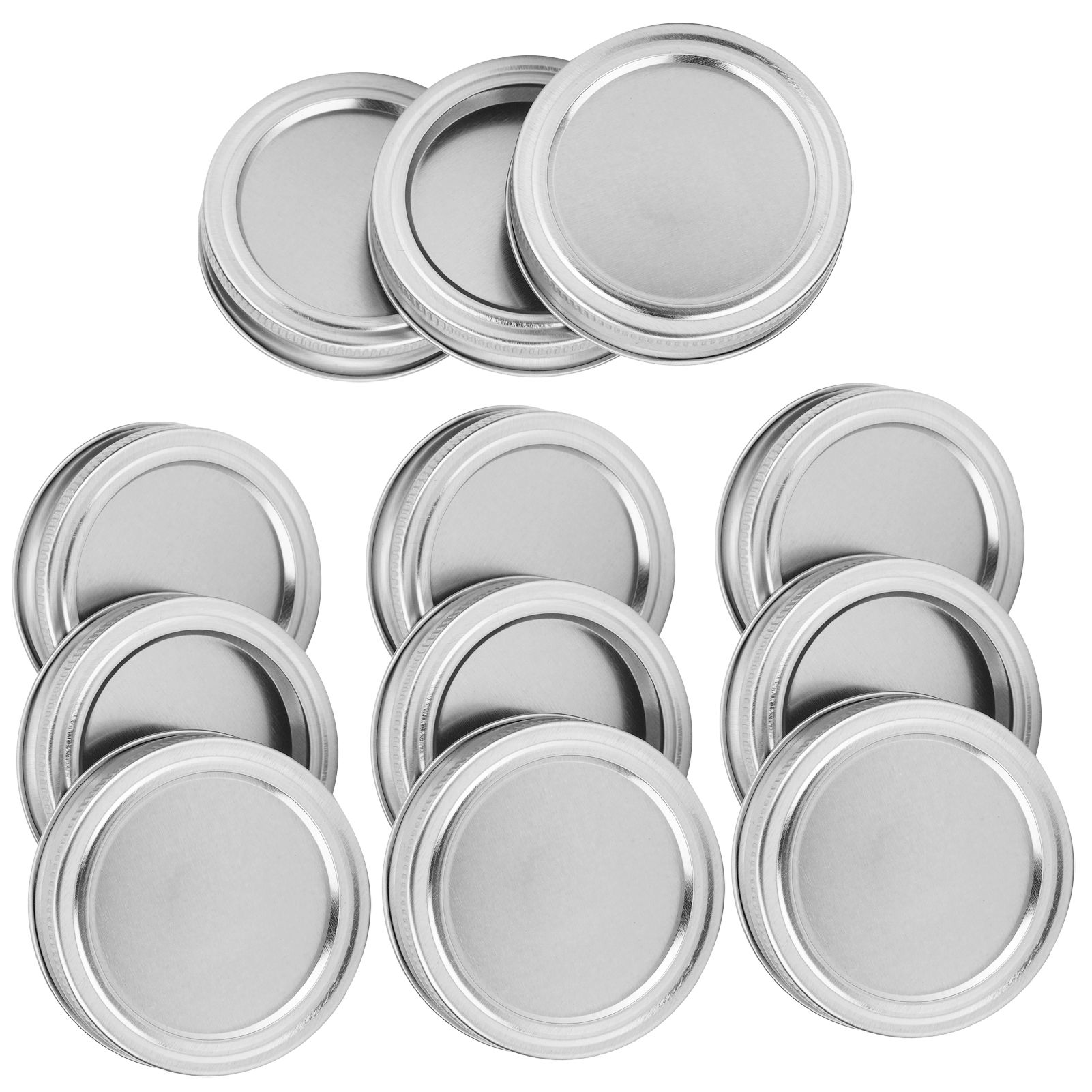 12pcs 70mm Round Regular Mouth SplitType Jar Lid Container Sealing Cover for view 4