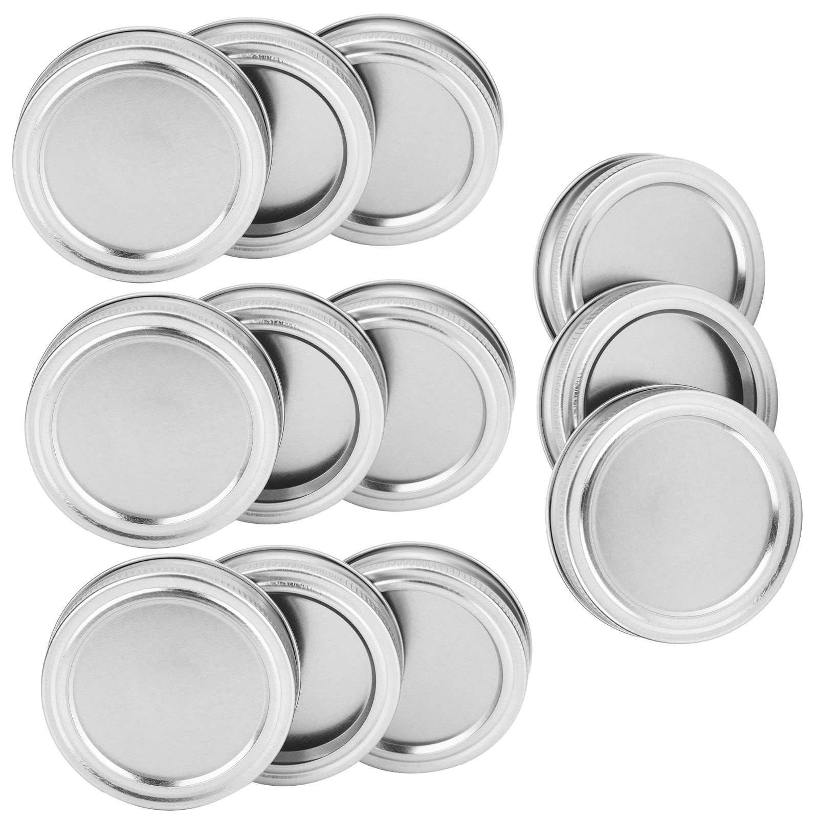 12pcs 70mm Round Regular Mouth SplitType Jar Lid Container Sealing Cover for view 5