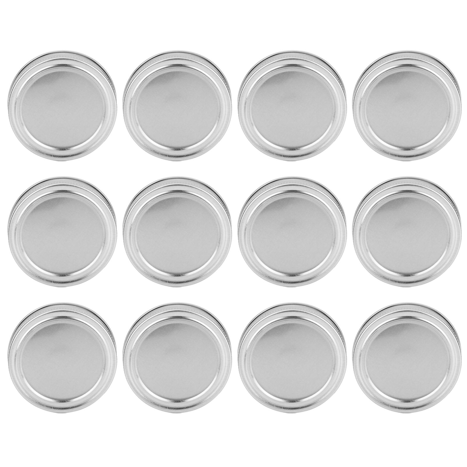 12pcs 70mm Round Regular Mouth SplitType Jar Lid Container Sealing Cover for view 6