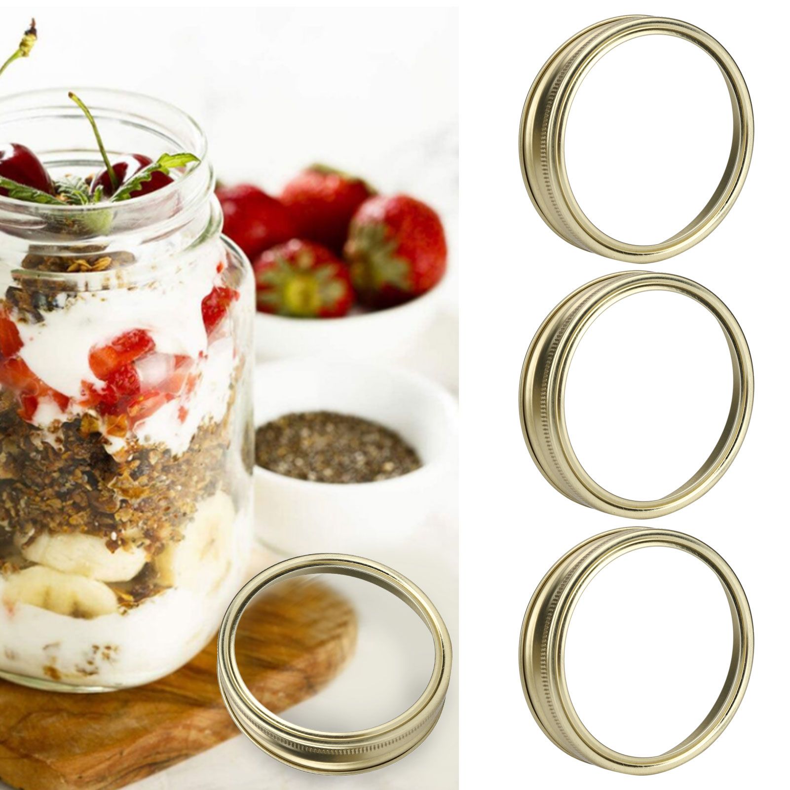 24pcs Jar Sealing Storage Lids SplitType Solid Caps Round Shape Can Accessory view 9