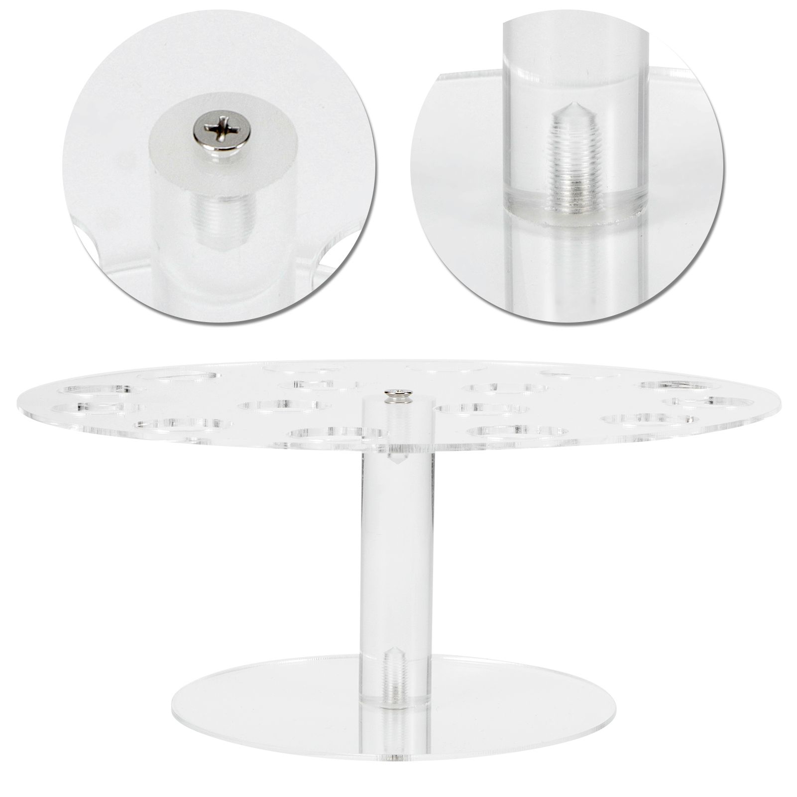 16 Holes Clear Acrylic Ice Cream Rack Cone Holder Display Stand for Home view 8