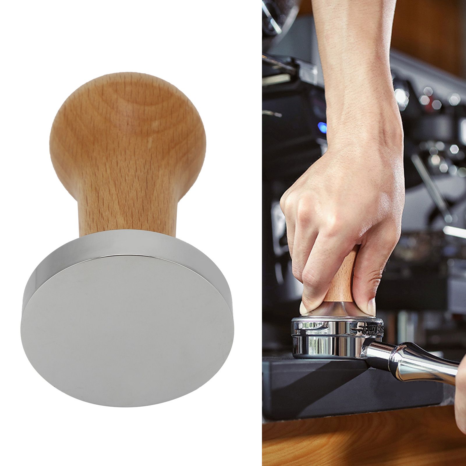 Professional Wooden Coffee Tamper Powder Pressed Hammer Coffee Accessory for view 10