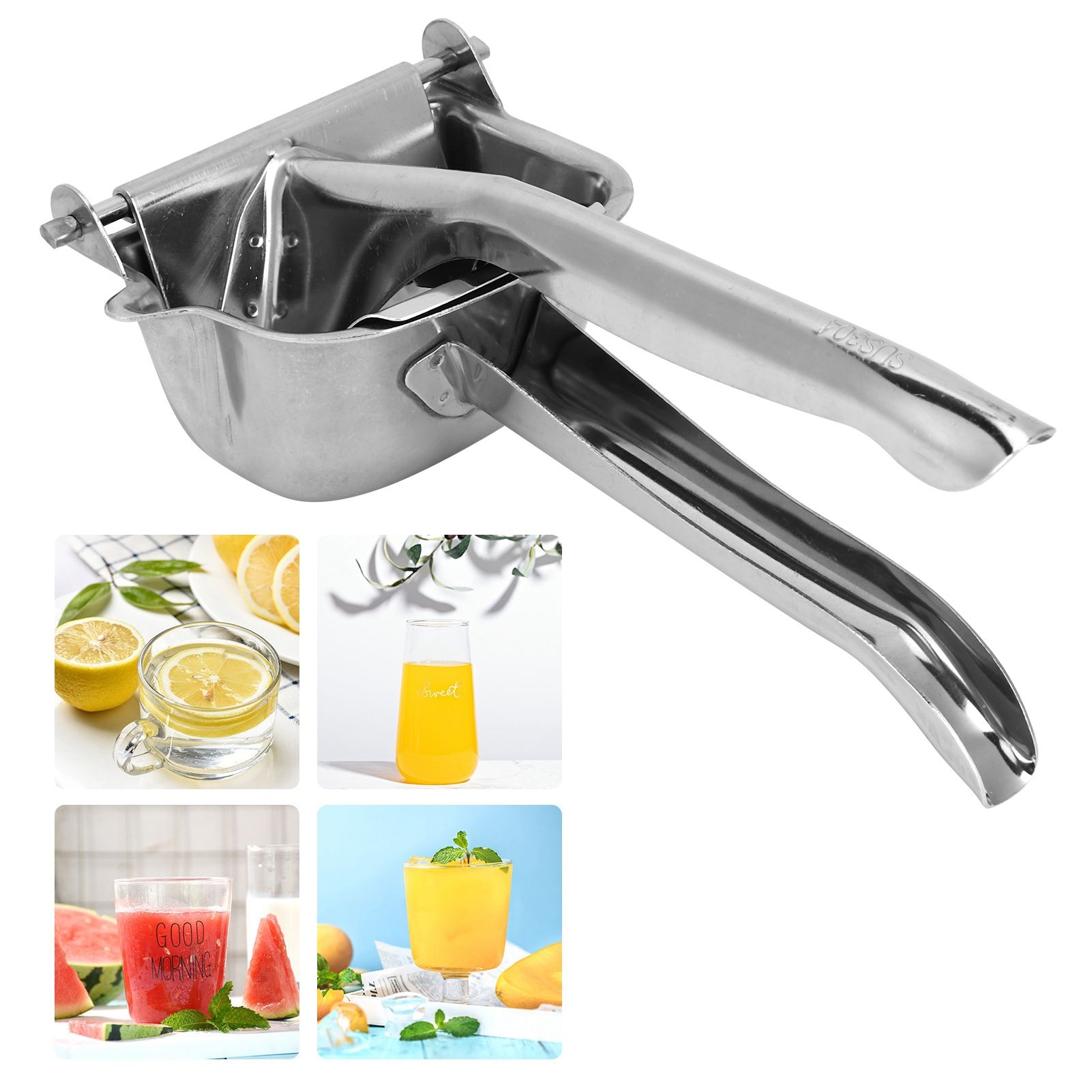 304 Stainless Steel Manual Juicer Lemon Orange Fruits Squeezer Extractor view 9