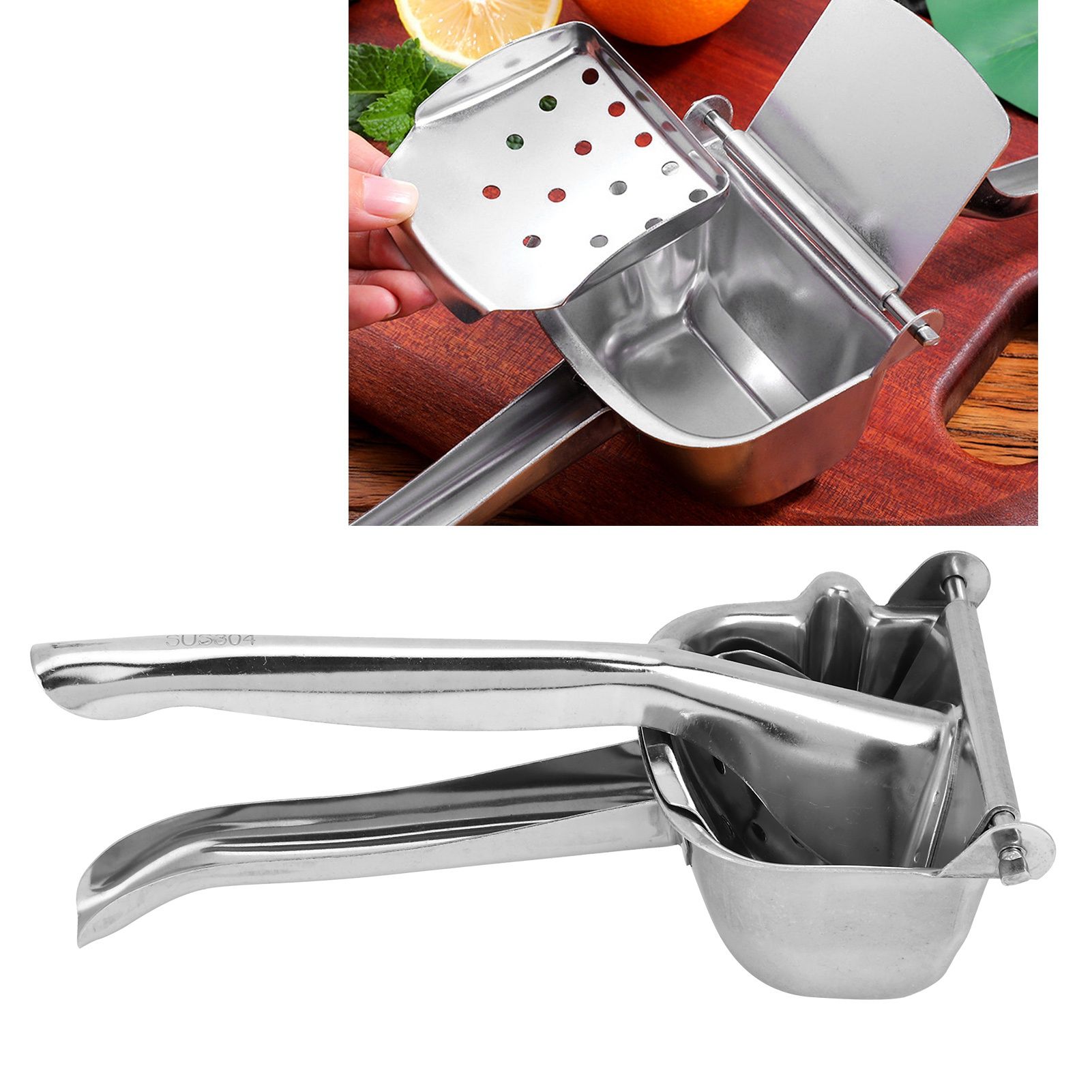 304 Stainless Steel Manual Juicer Lemon Orange Fruits Squeezer Extractor view 10
