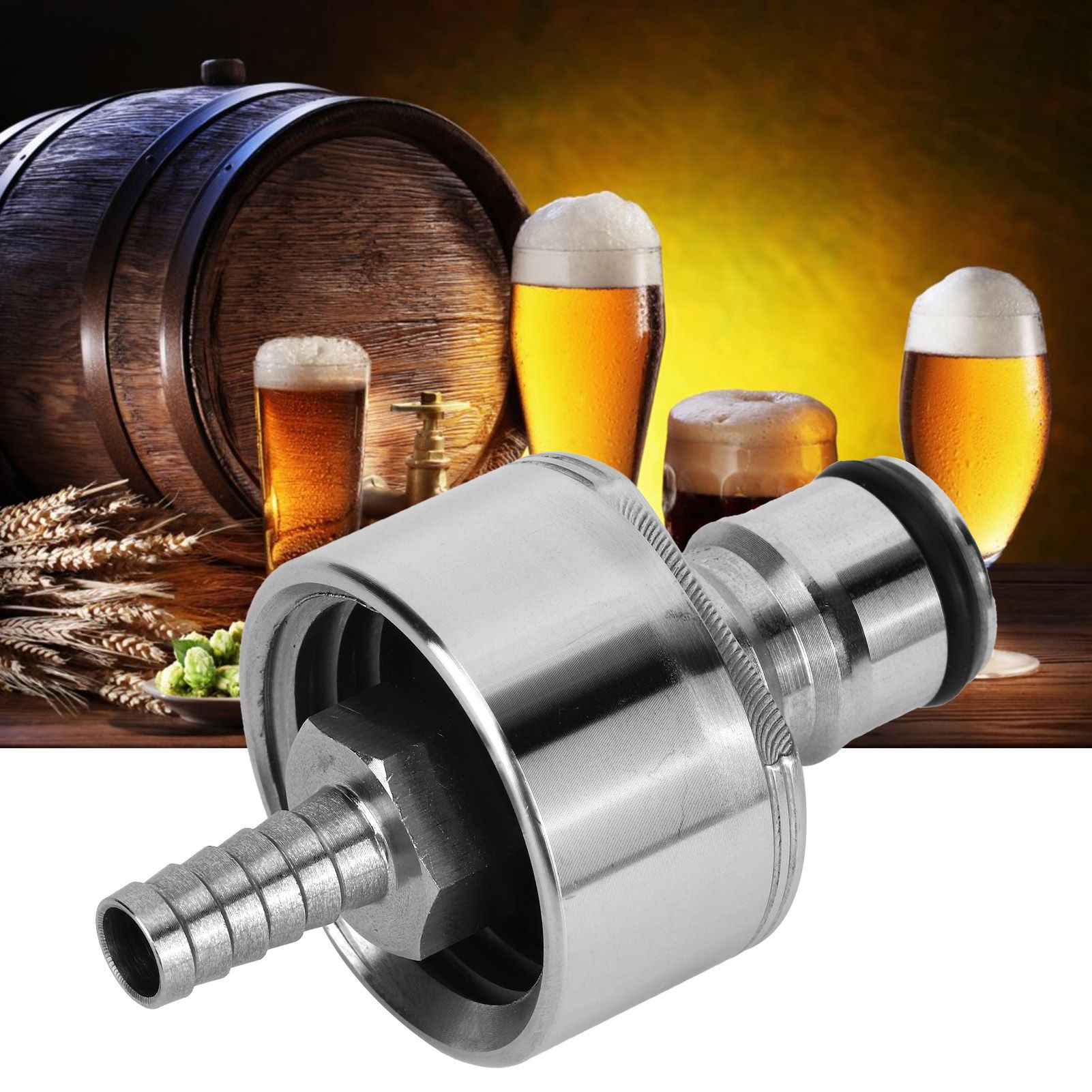 Stainless Steel Carbonation Cap with Barb Ball Lock 30cm Silicone Hose for view 10