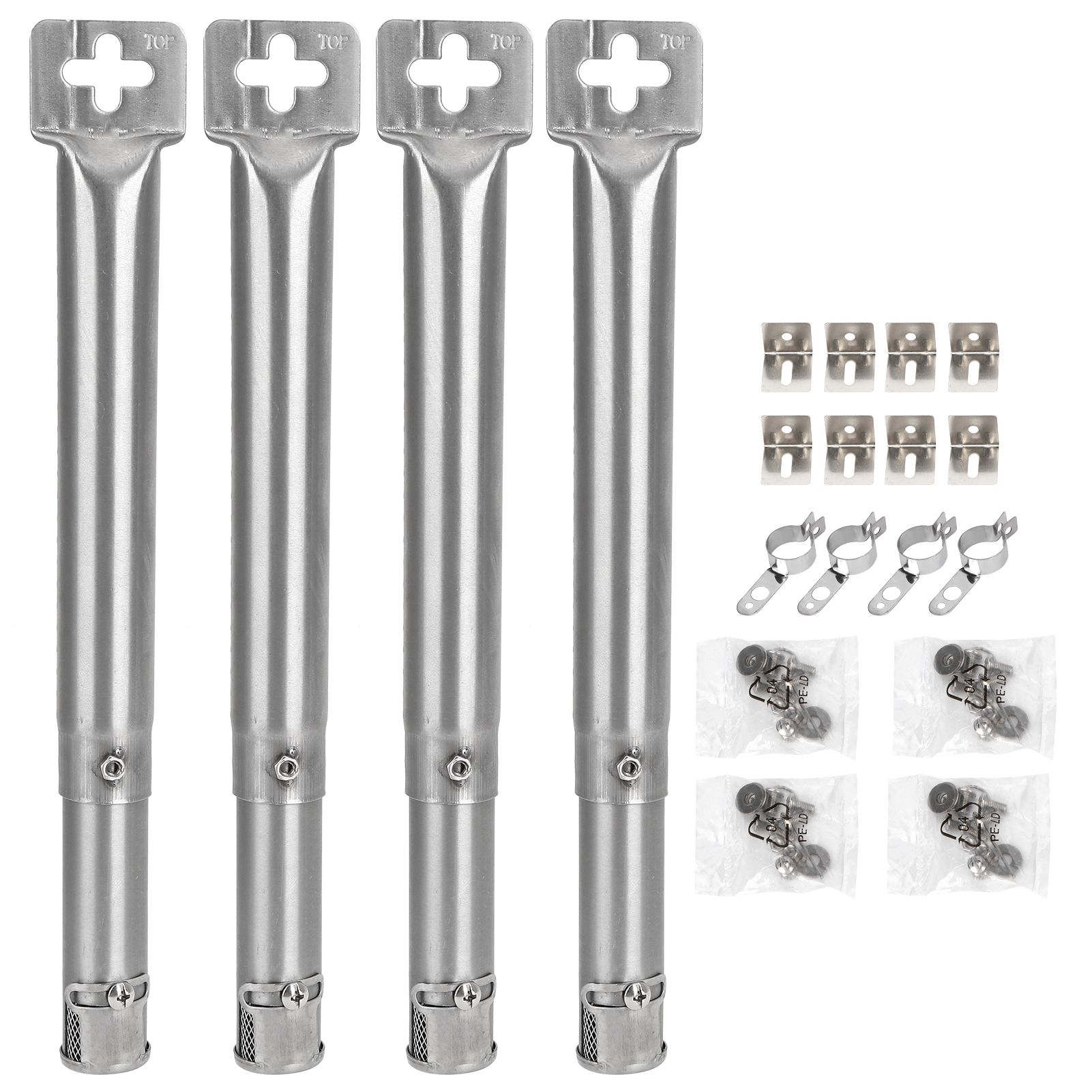 4PCS Adjustable Length Stainless Steel Grill Burners Tube Replacement Parts view 2