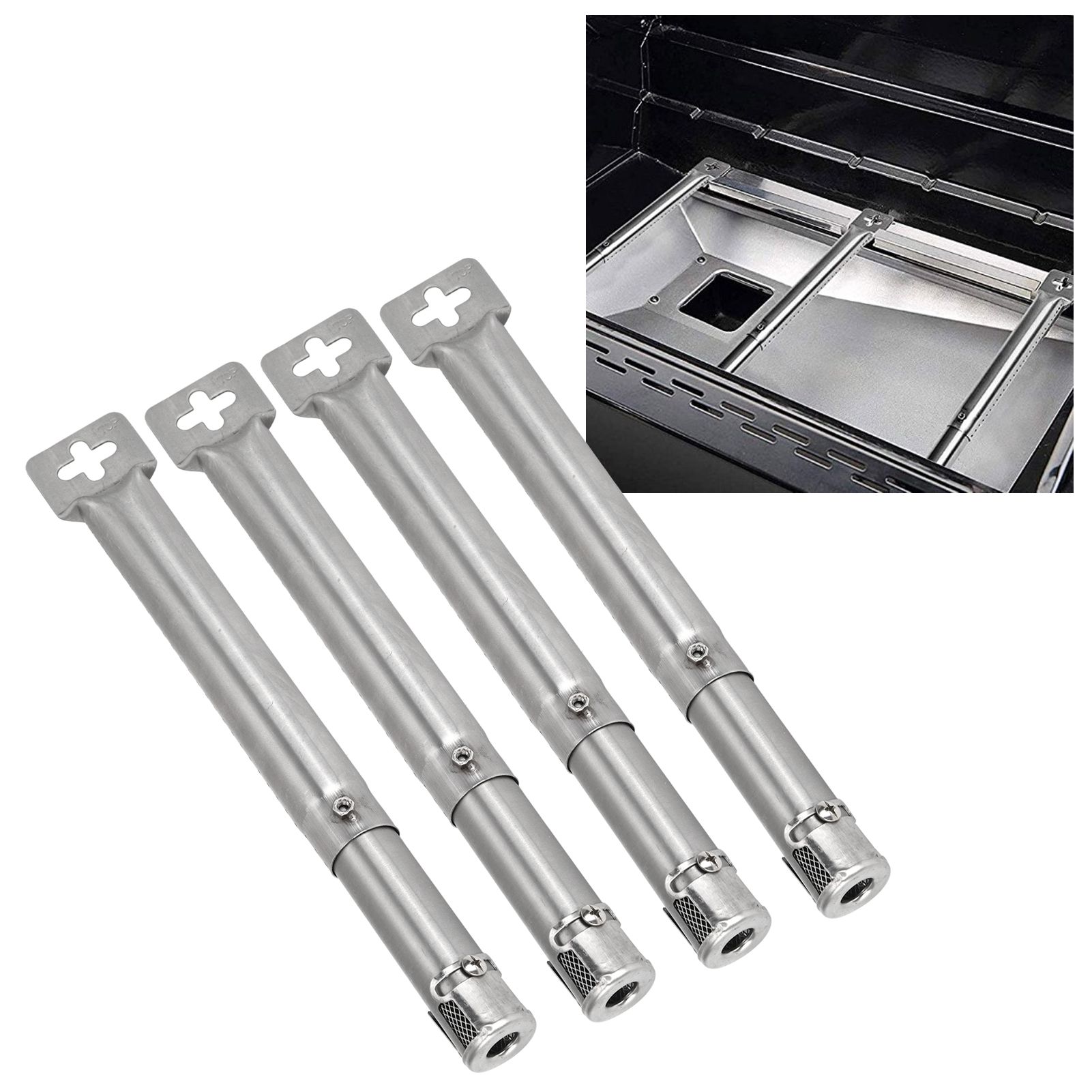 4PCS Adjustable Length Stainless Steel Grill Burners Tube Replacement Parts view 9