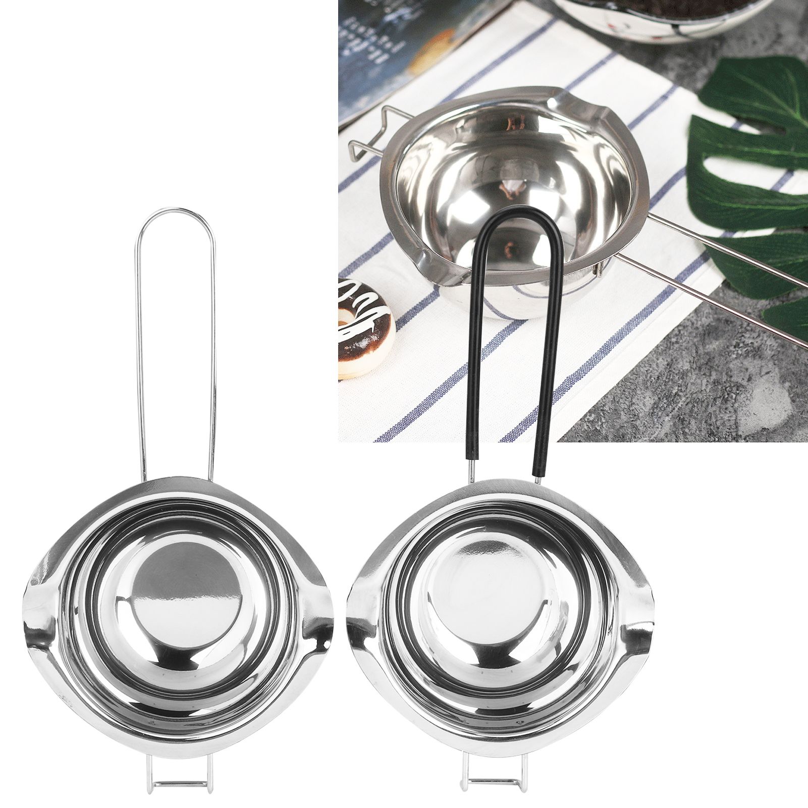 2PCS 400ml Stainless Steel Melting Pot Cookware Tool for Butter Chocolate view 9