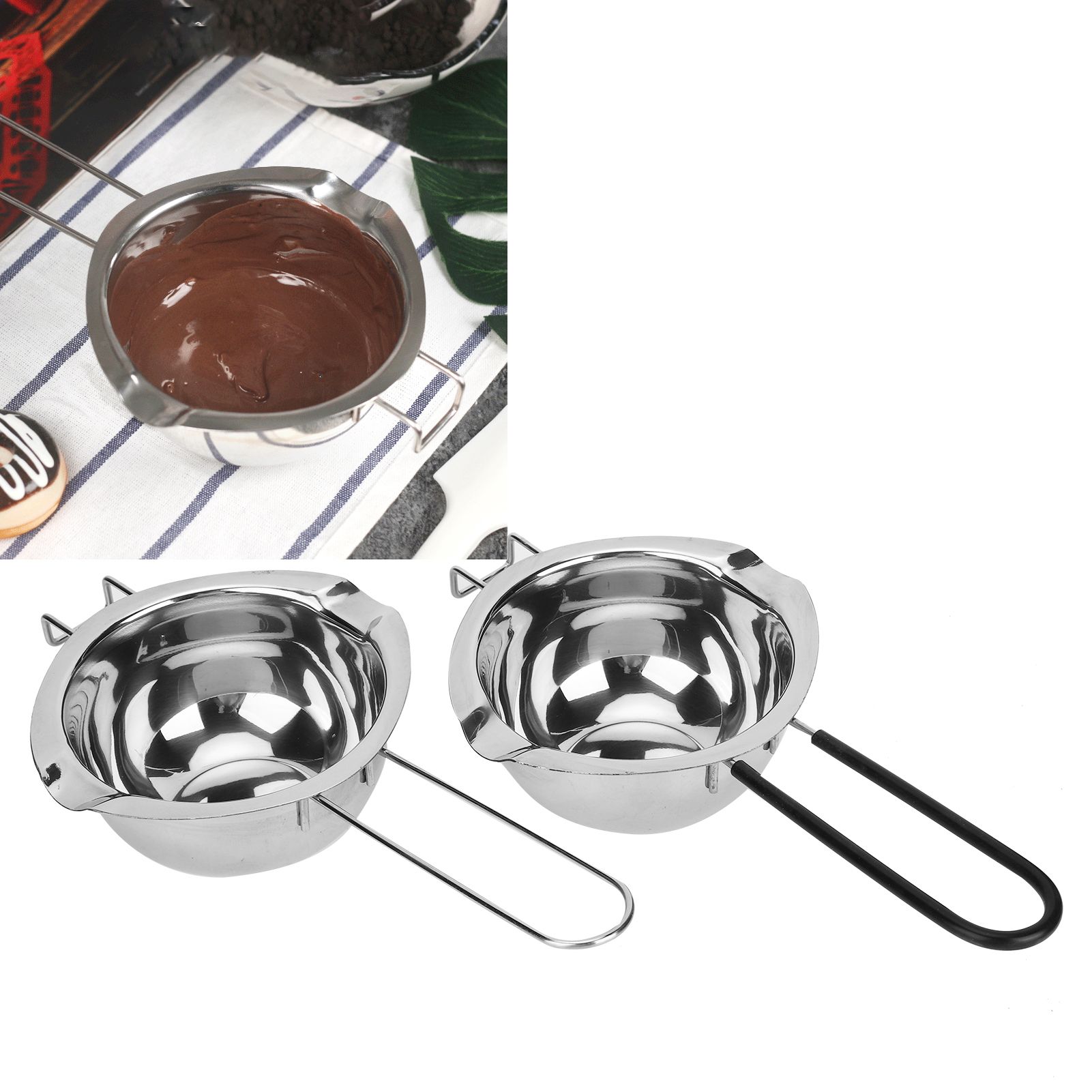 2PCS 400ml Stainless Steel Melting Pot Cookware Tool for Butter Chocolate view 10