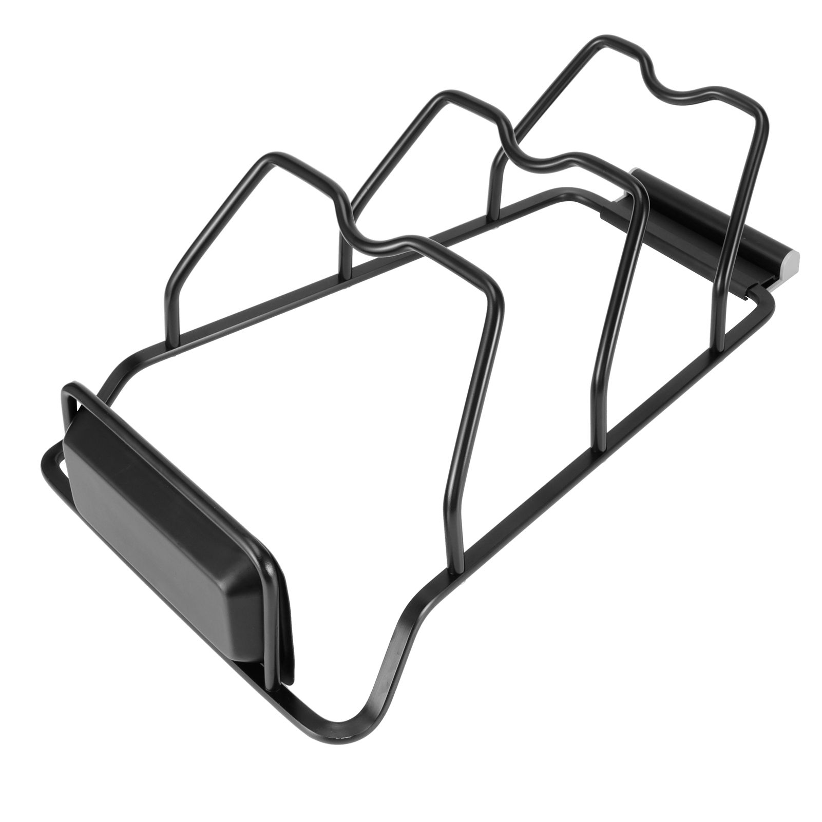 Black Wall Mounted Pot Lid Storage Rack Cutting Board Stand Organizer Kitchen view 4