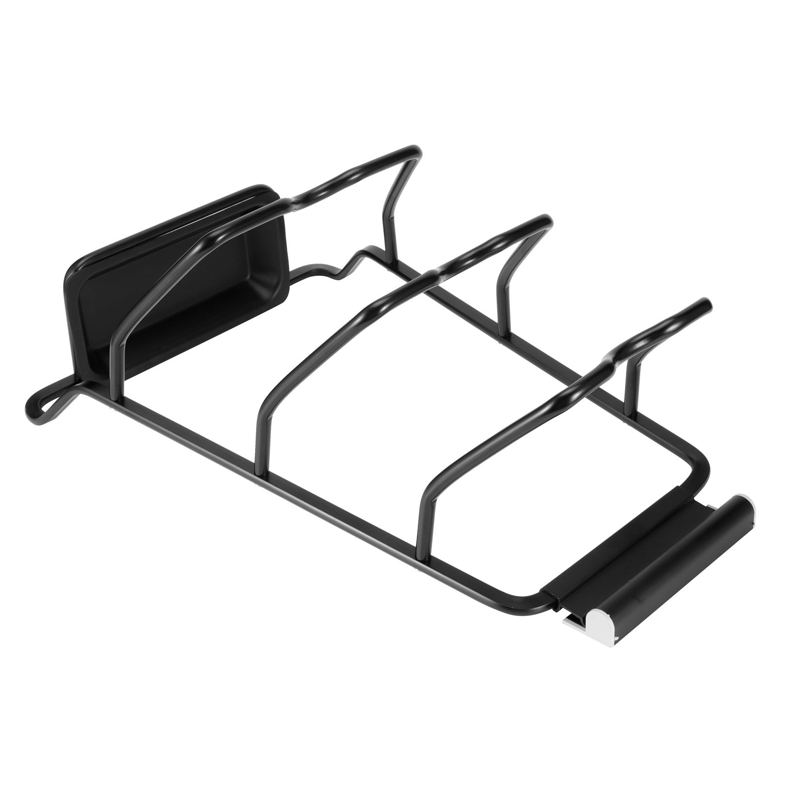 Black Wall Mounted Pot Lid Storage Rack Cutting Board Stand Organizer Kitchen view 5