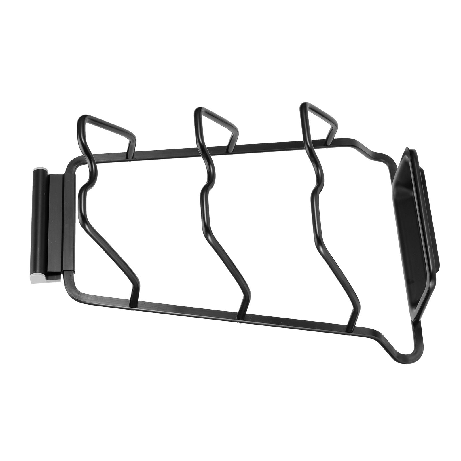 Black Wall Mounted Pot Lid Storage Rack Cutting Board Stand Organizer Kitchen view 7