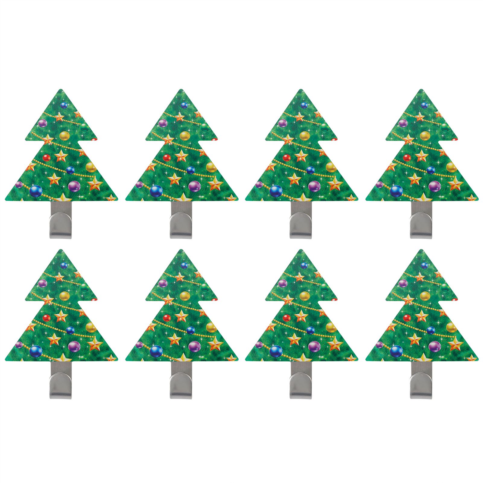 8Pcs Christmas Tree Sticking Hook Stainless Steel PunchFree Hook Kitchen view 3