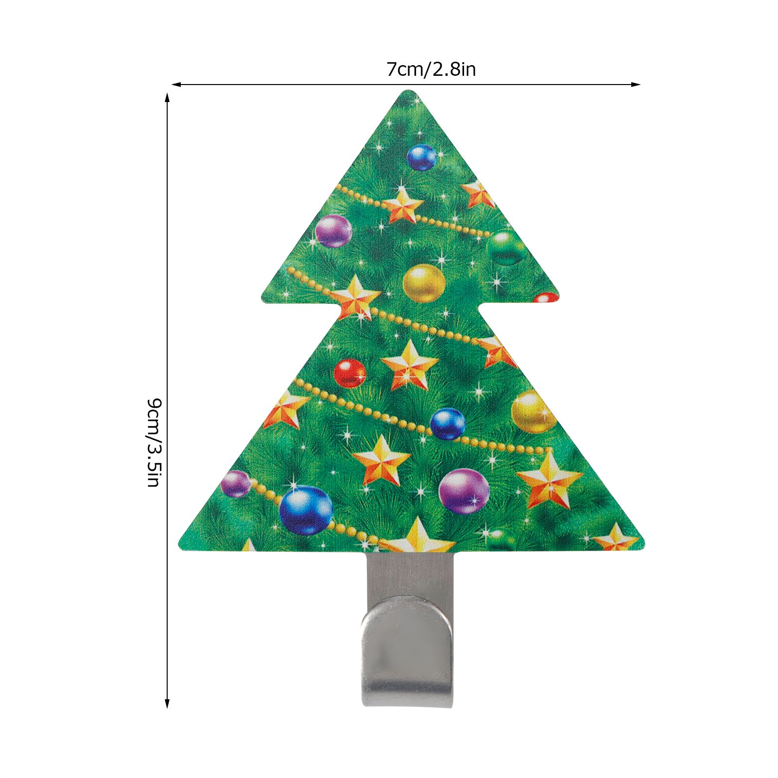 8Pcs Christmas Tree Sticking Hook Stainless Steel PunchFree Hook Kitchen view 12